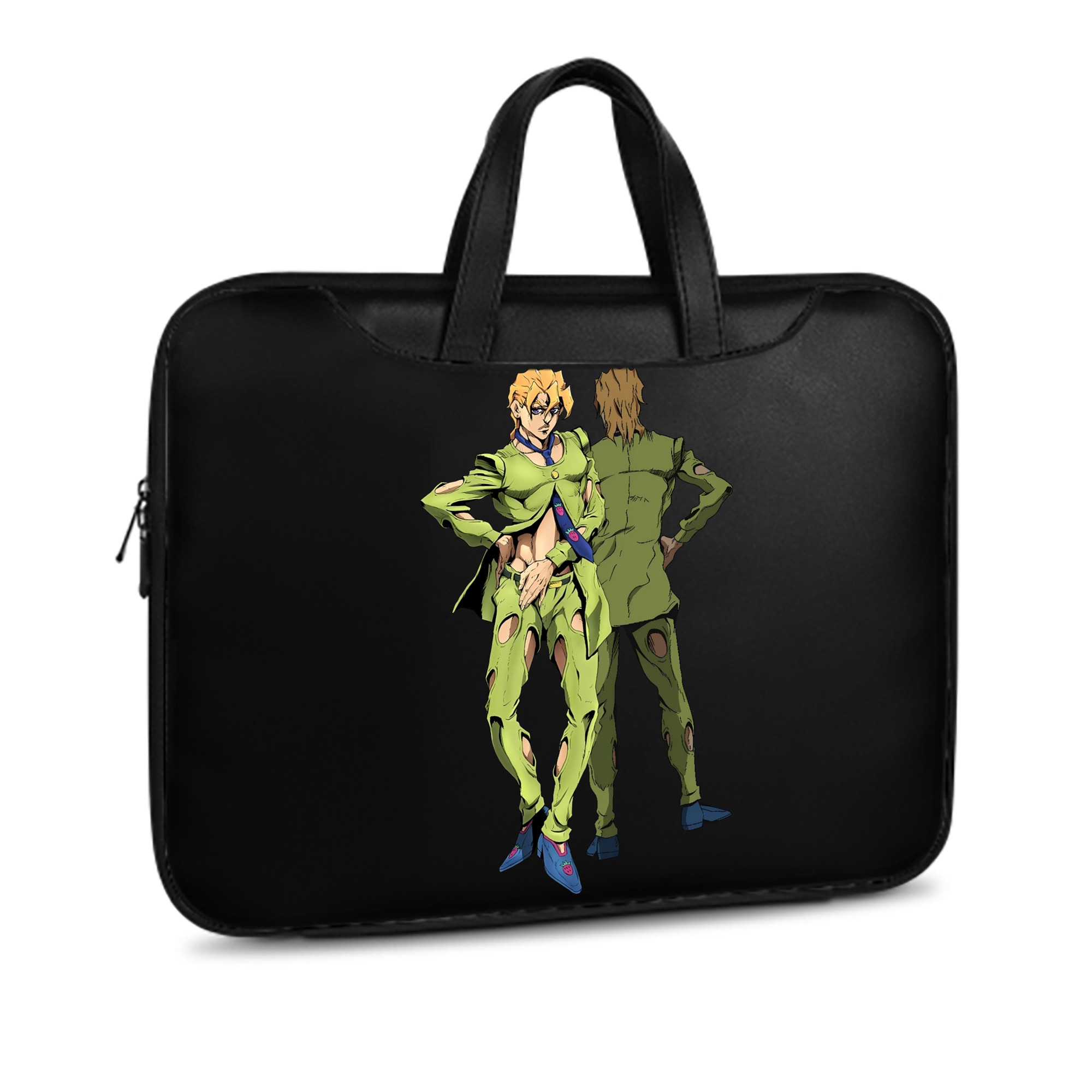 （画像用） ジョジョの奇妙な冒険 パンナコッタ?フー JoJo's Bizarre Adventure Pannacotta Fugo レザーラップトップバッグ　ノートパソコンケース