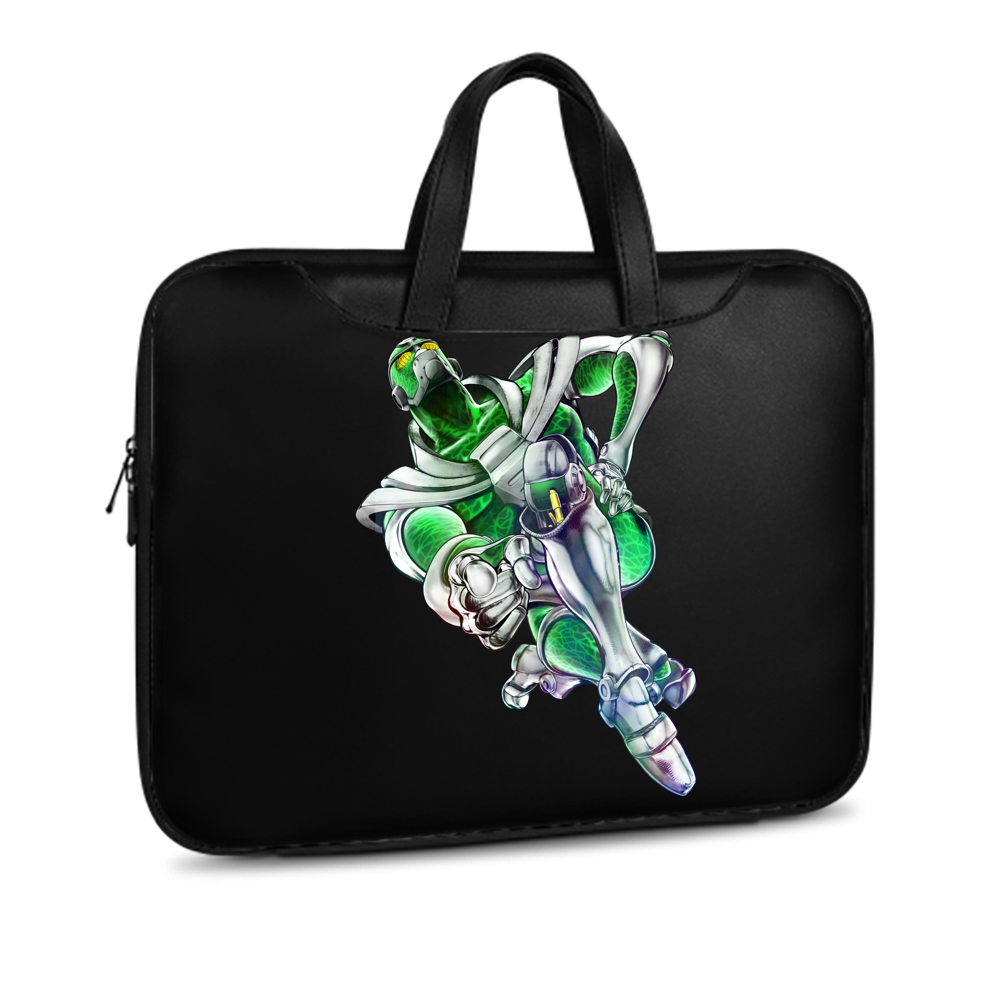 （画像用） ジョジョの奇妙な冒険 花京院 典明（かきょういん のりあき） JoJo's Bizarre Adventure Kakyoin Noriaki レザーラップトップバッグ　ノートパソコンケース