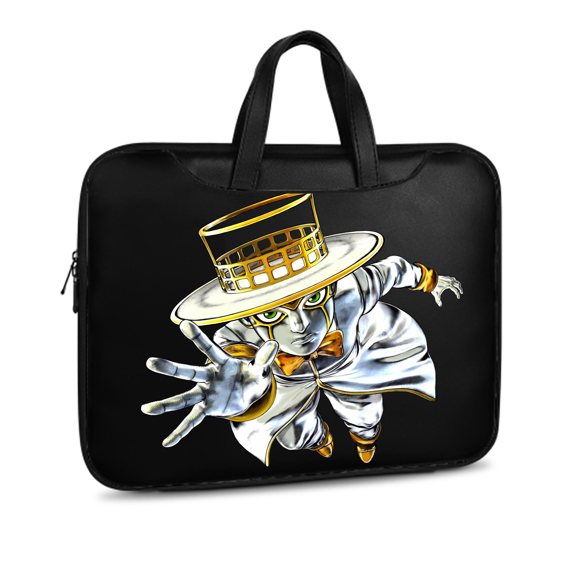 （画像用） ジョジョの奇妙な冒険 岸辺 露伴（きしべ ろはん） JoJo's Bizarre Adventure Rohan Kishibe レザーラップトップバッグ　ノートパソコンケース