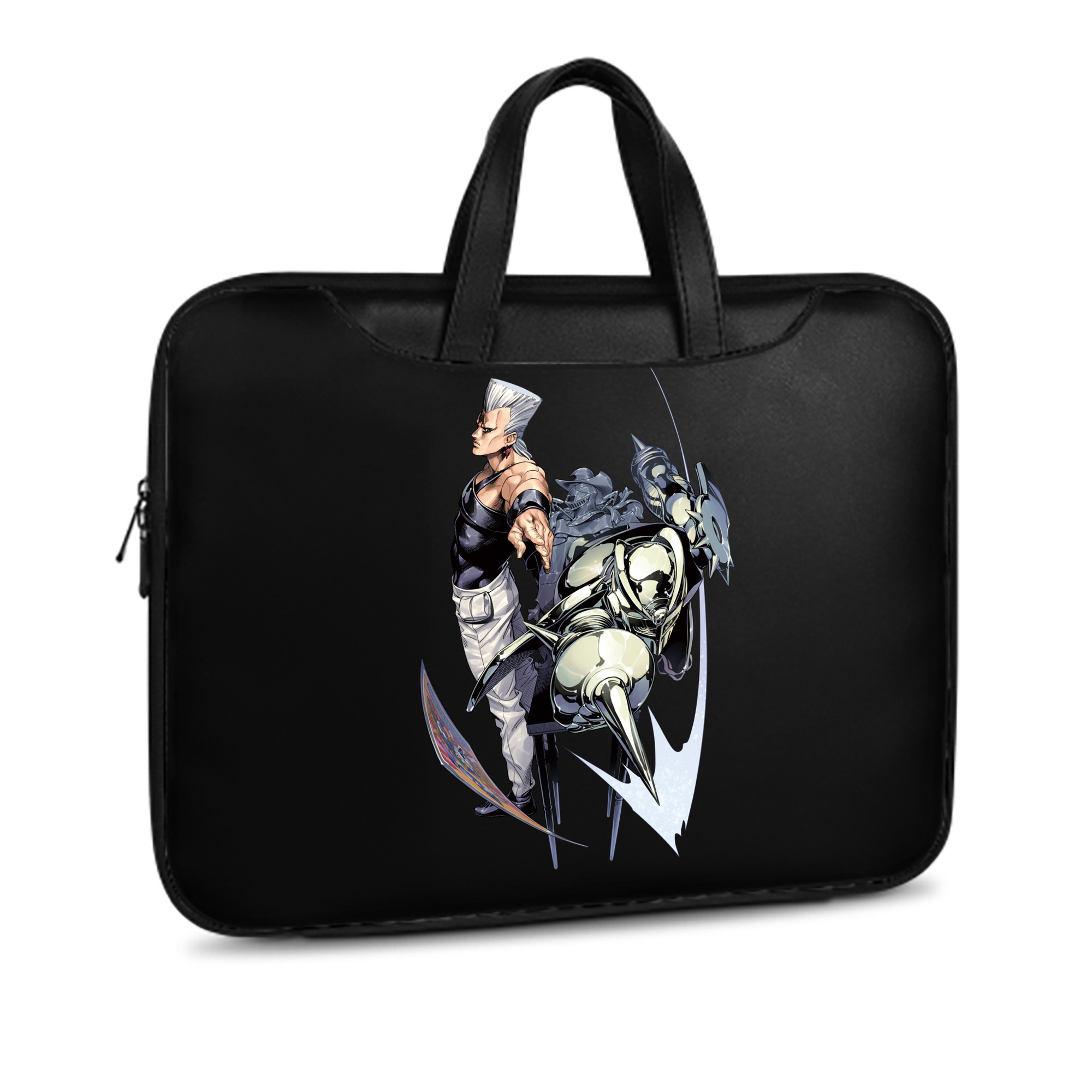 （画像用） ジョジョの奇妙な冒険 ジャン＝ピエール?ポルナレフ JoJo's Bizarre Adventure Jan Pierre Polnareff レザーラップトップバッグ　ノートパソコンケース