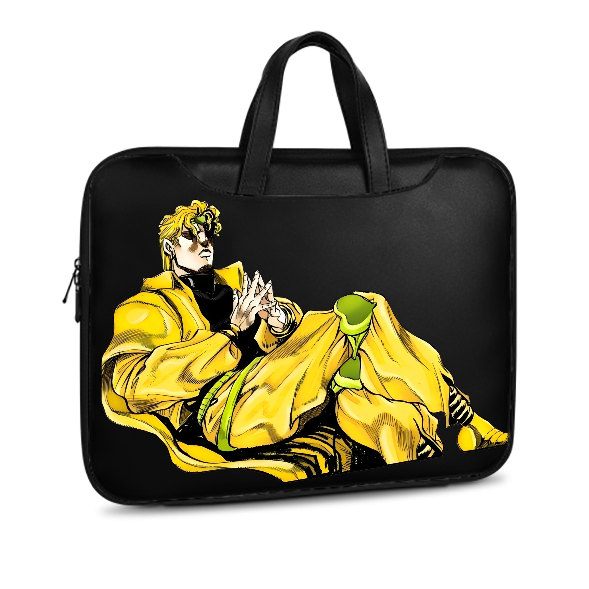 （画像用） ジョジョの奇妙な冒険 ディオ?ブランドー JoJo's Bizarre Adventure Dio Brando レザーラップトップバッグ　ノートパソコンケース