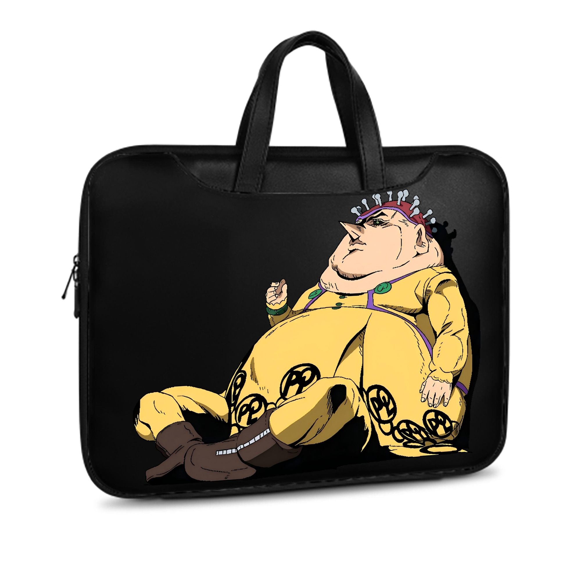 （画像用） ジョジョの奇妙な冒険 ポルポ JoJo's Bizarre Adventure Polpo レザーラップトップバッグ　ノートパソコンケース