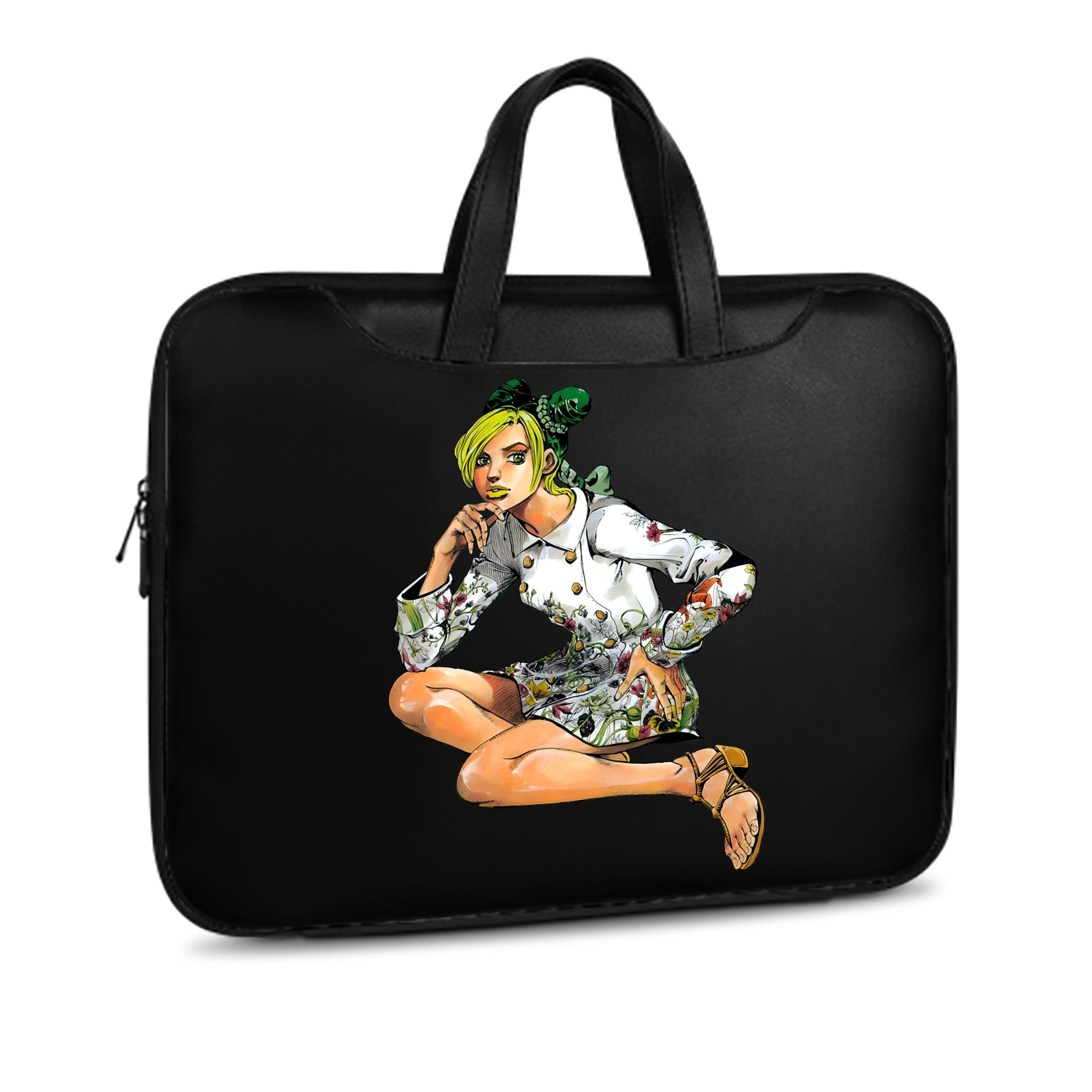 （画像用） "ジョジョの奇妙な冒険 くうじょう ジョリーン JoJo's Bizarre Adventure Jolyne Cujoh " レザーラップトップバッグ　ノートパソコンケース
