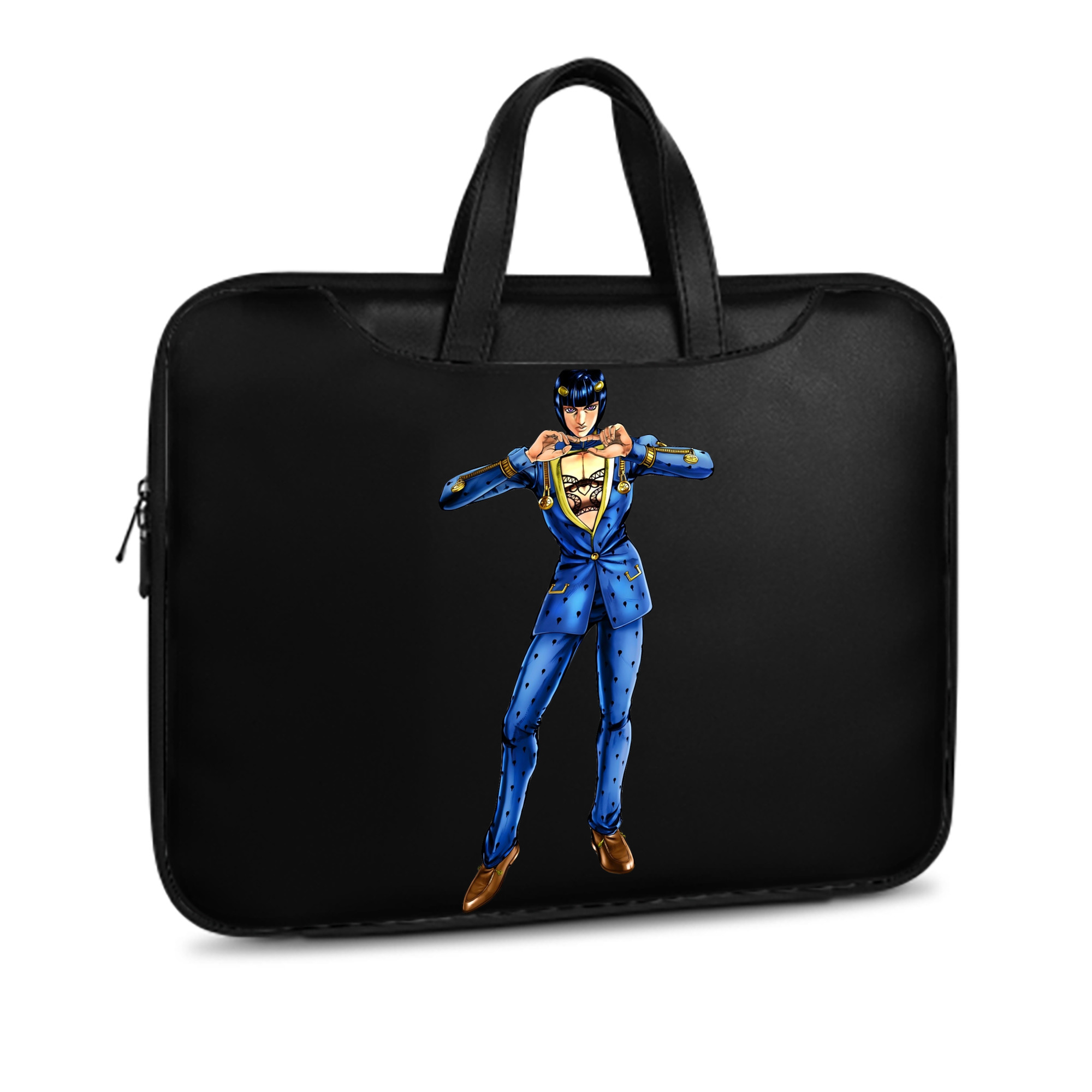 （画像用） ジョジョの奇妙な冒険 ブローノ?ブチャラティ JoJo's Bizarre Adventure Bruno Bucciarati レザーラップトップバッグ　ノートパソコンケース