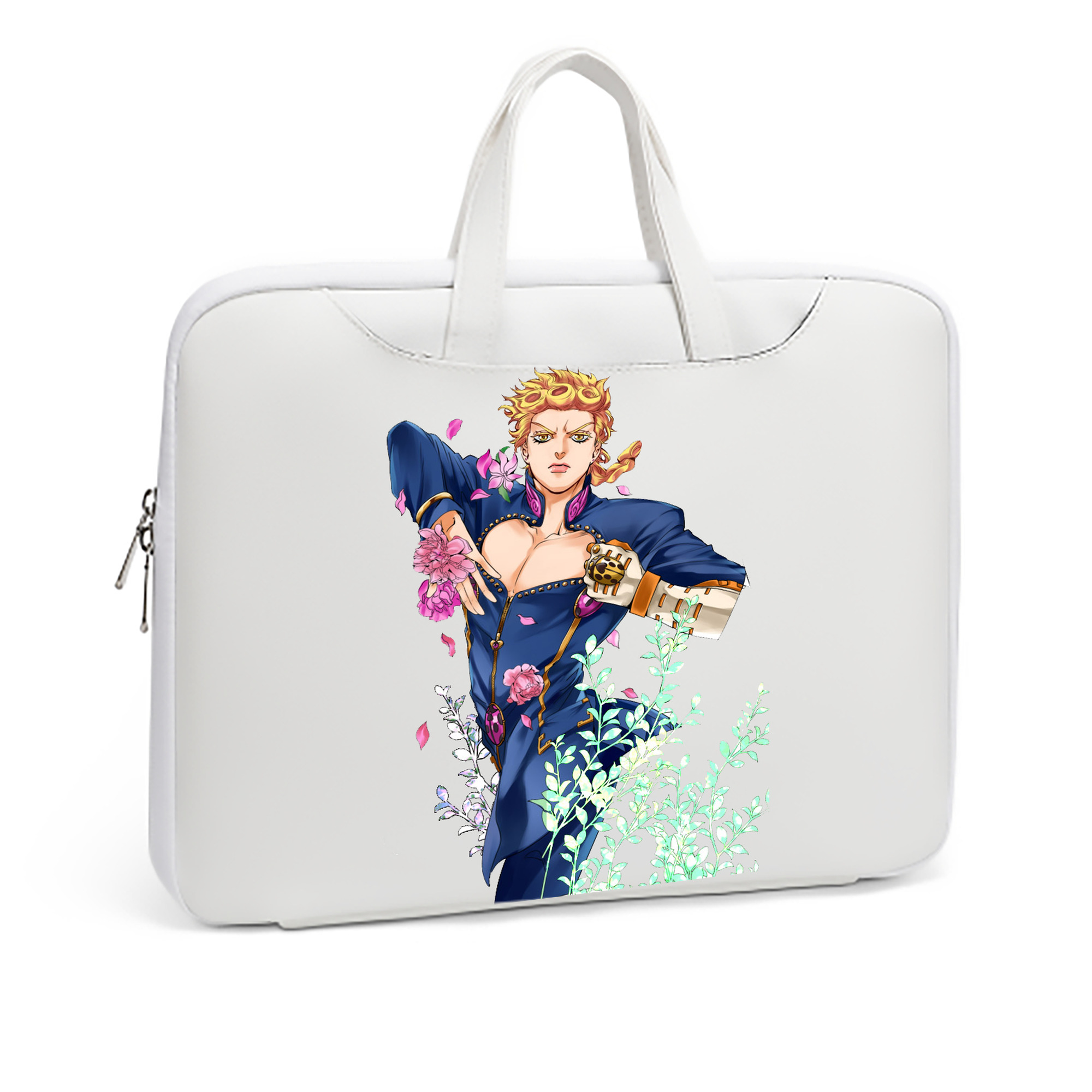 （画像用） ジョジョの奇妙な冒険 ジョルノ?ジョバァーナ JoJo's Bizarre Adventure Giorno Giovanna レザーラップトップバッグ　ノートパソコンケース