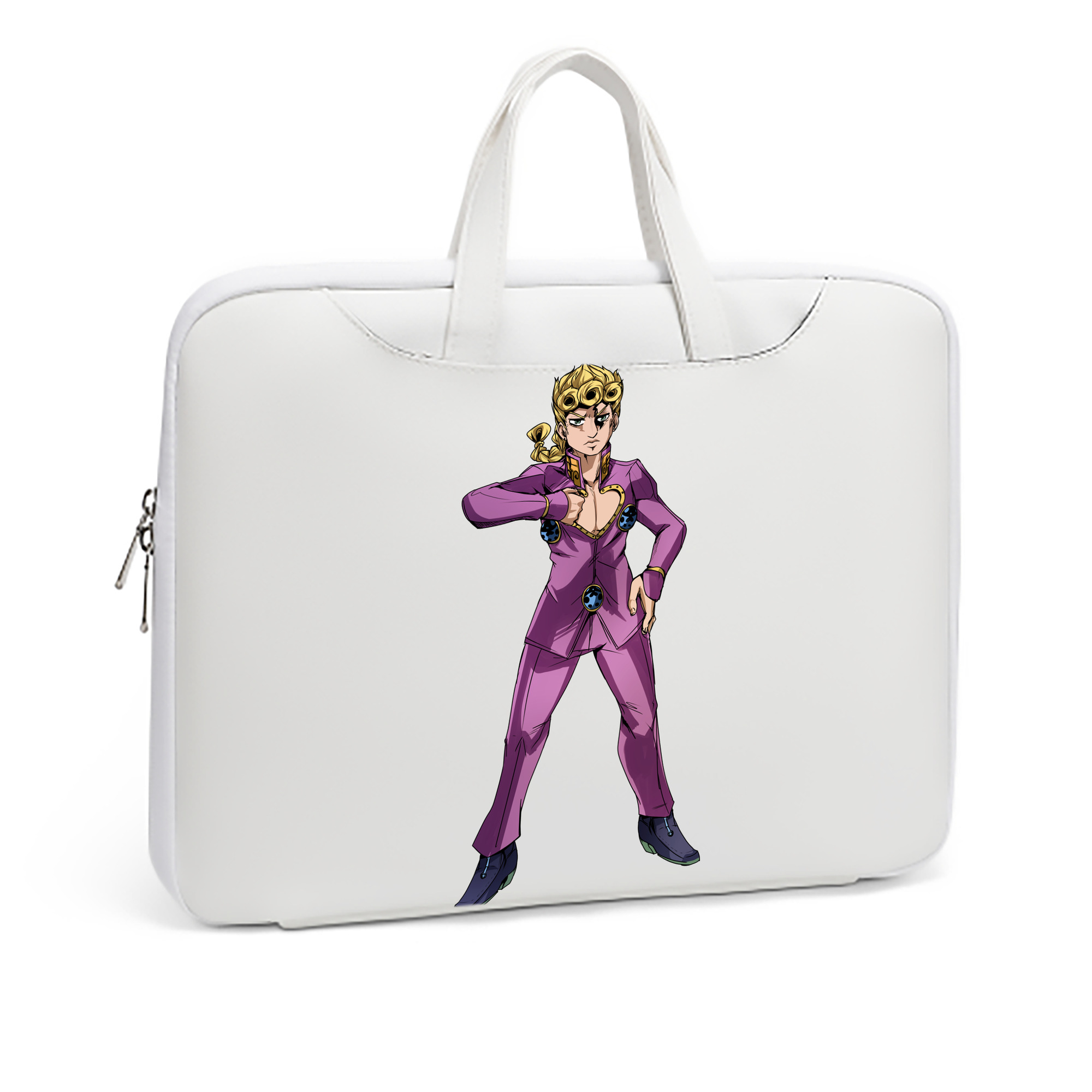 （画像用） ジョジョの奇妙な冒険 ジョルノ?ジョバァーナ JoJo's Bizarre Adventure Giorno Giovanna レザーラップトップバッグ　ノートパソコンケース