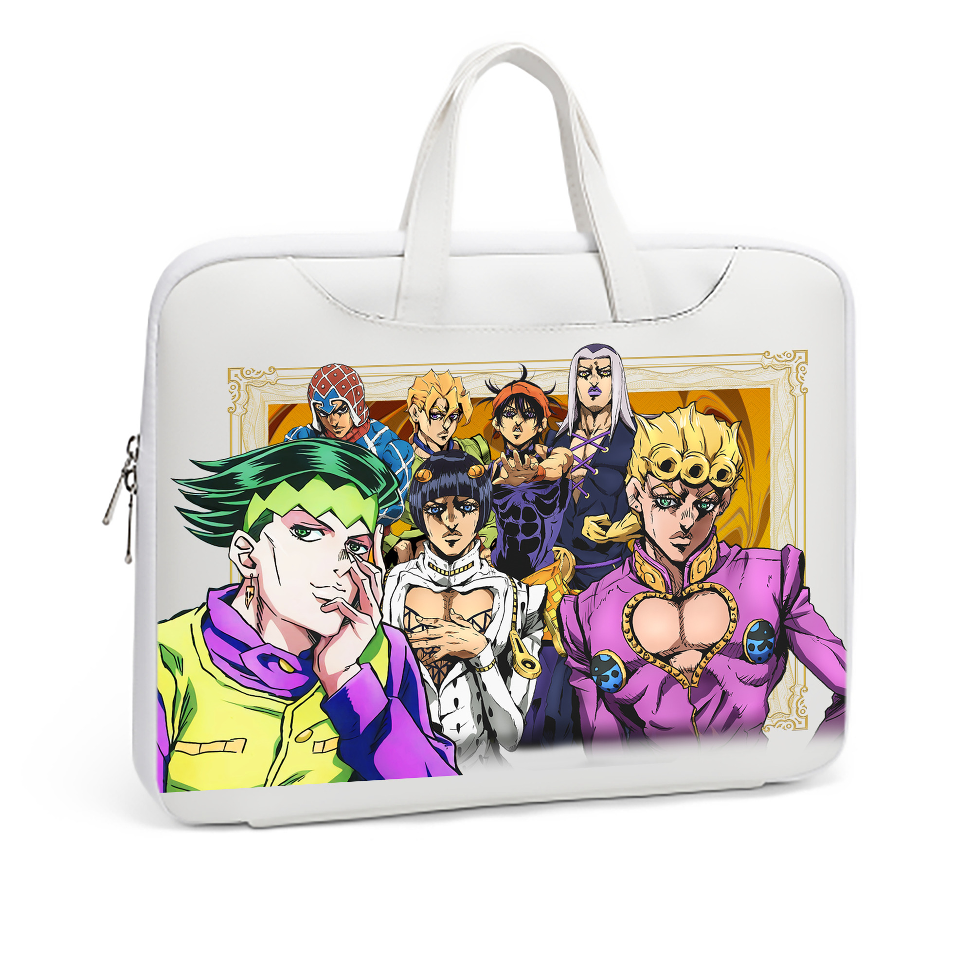 （画像用） ジョジョの奇妙な冒険 ジョルノ?ジョバァーナ JoJo's Bizarre Adventure Giorno Giovanna レザーラップトップバッグ　ノートパソコンケース