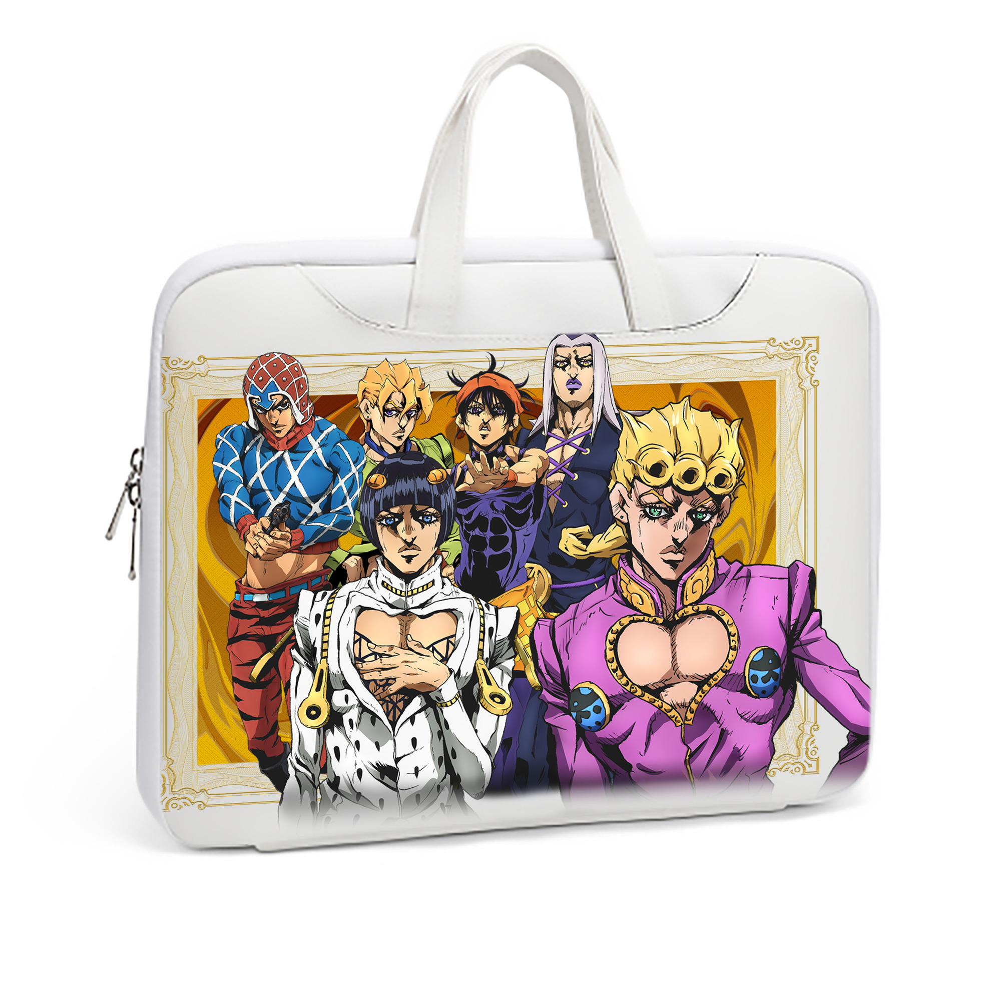 （画像用） ジョジョの奇妙な冒険 ジョルノ?ジョバァーナ JoJo's Bizarre Adventure Giorno Giovanna レザーラップトップバッグ　ノートパソコンケース