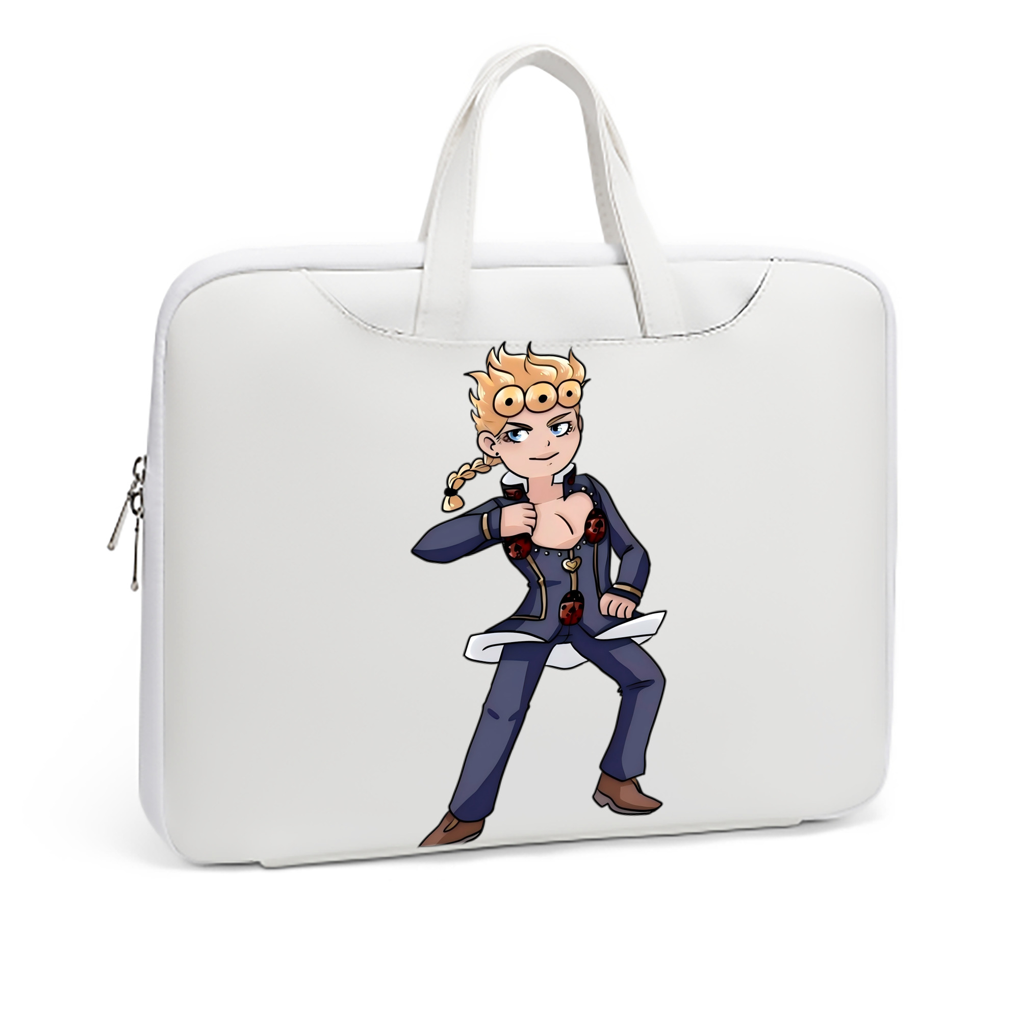（画像用） ジョジョの奇妙な冒険 ジョルノ?ジョバァーナ JoJo's Bizarre Adventure Giorno Giovanna レザーラップトップバッグ　ノートパソコンケース