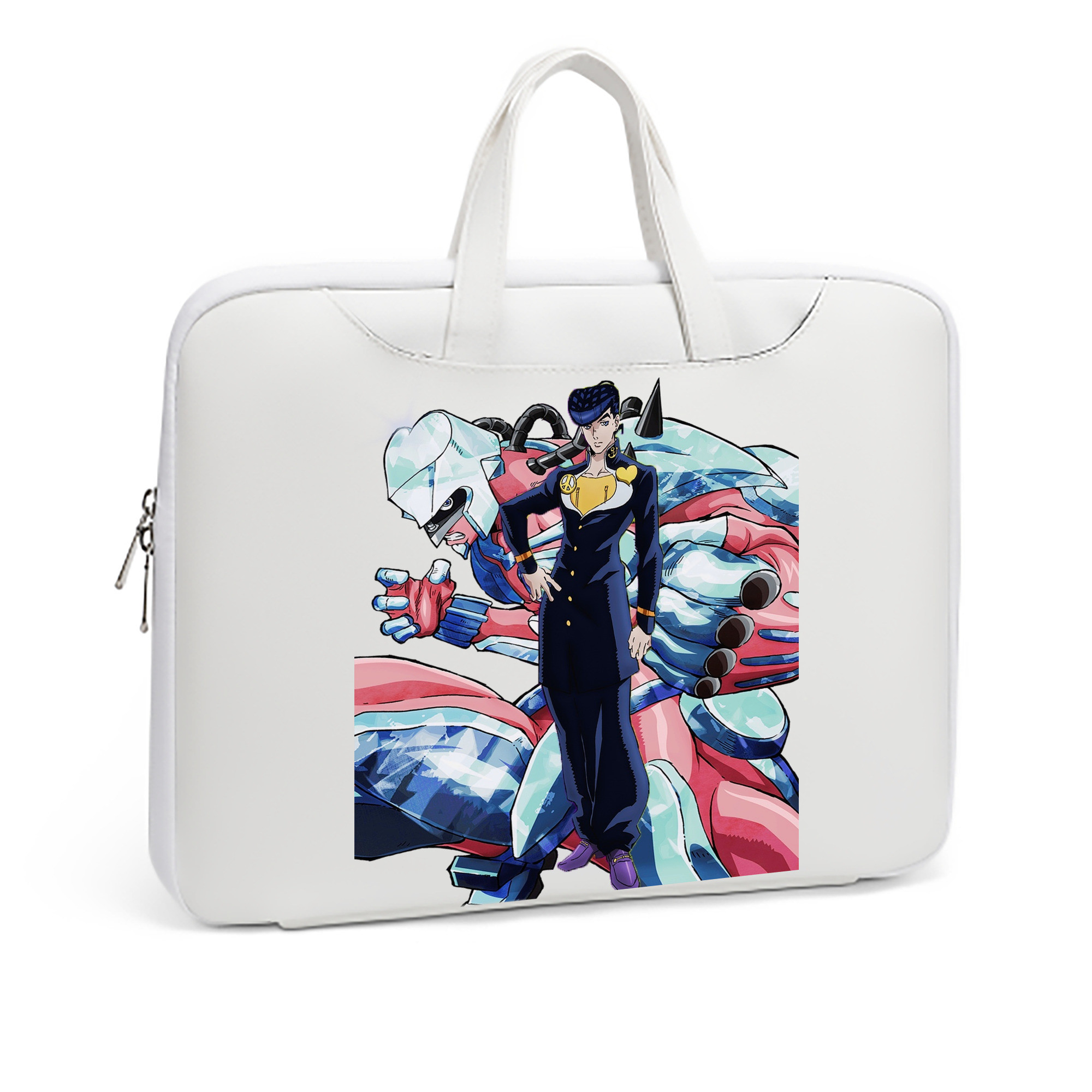 （画像用） ジョジョの奇妙な冒険 ひがしかた じょうすけ JoJo's Bizarre Adventure Higashikata Josuke レザーラップトップバッグ　ノートパソコンケース