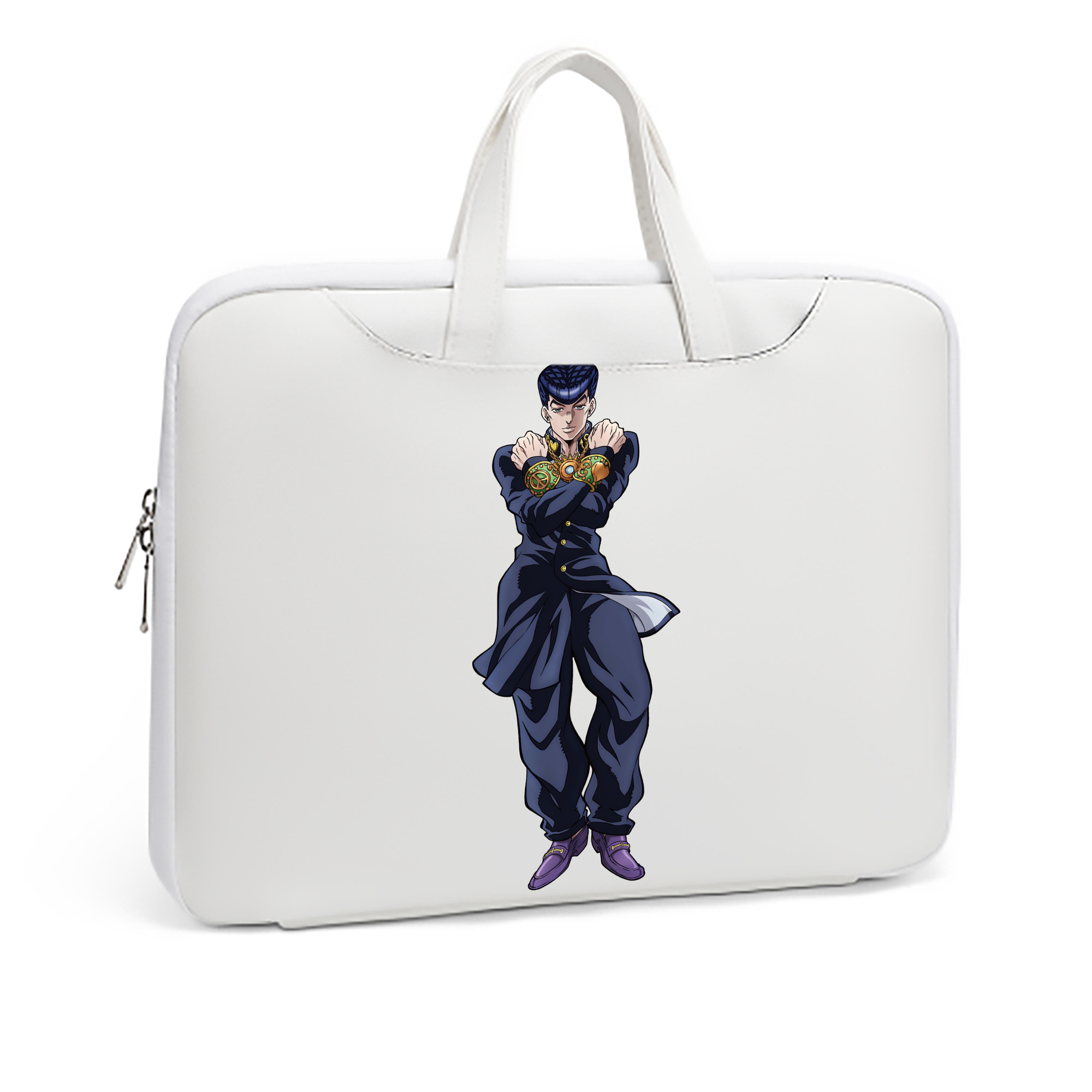 （画像用） ジョジョの奇妙な冒険 ひがしかた じょうすけ JoJo's Bizarre Adventure Higashikata Josuke レザーラップトップバッグ　ノートパソコンケース