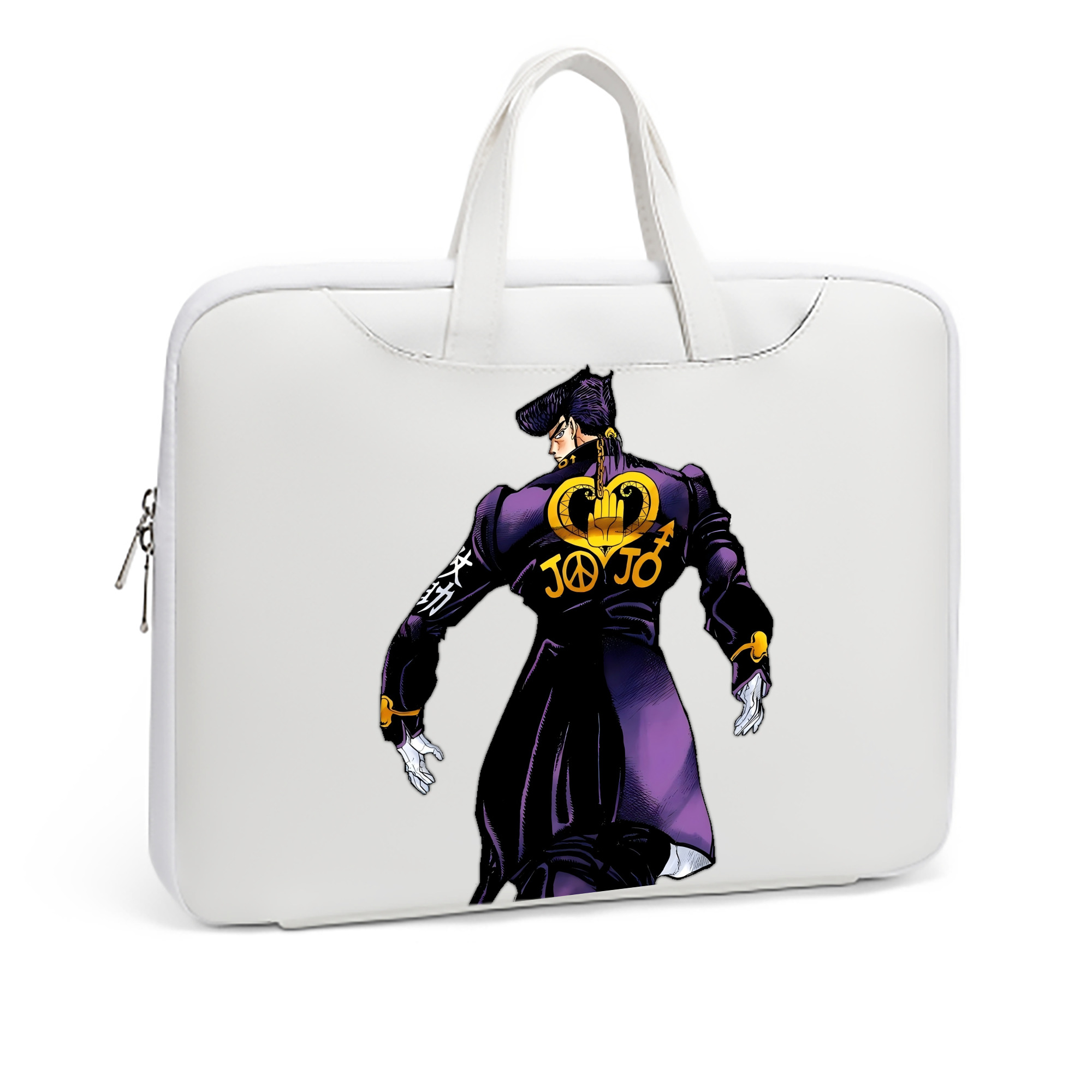 （画像用） ジョジョの奇妙な冒険 ひがしかた じょうすけ JoJo's Bizarre Adventure Higashikata Josuke レザーラップトップバッグ　ノートパソコンケース