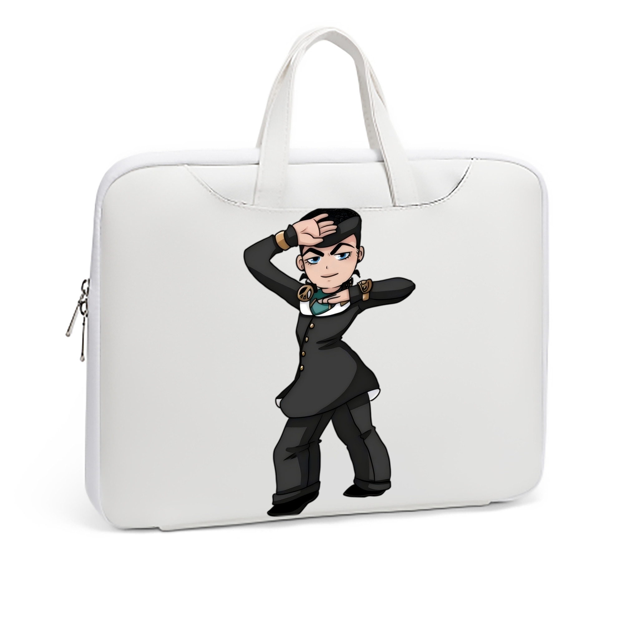 （画像用） ジョジョの奇妙な冒険 ひがしかた じょうすけ JoJo's Bizarre Adventure Higashikata Josuke レザーラップトップバッグ　ノートパソコンケース
