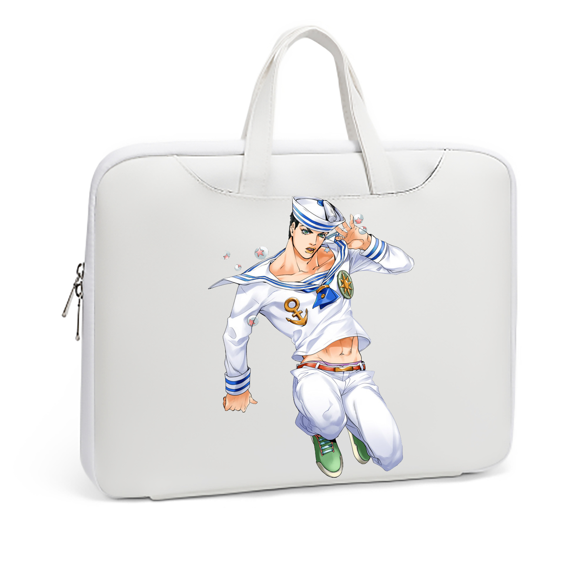 （画像用） ジョジョの奇妙な冒険 東方定助 JoJo's Bizarre Adventure Higashikata Josuke レザーラップトップバッグ　ノートパソコンケース