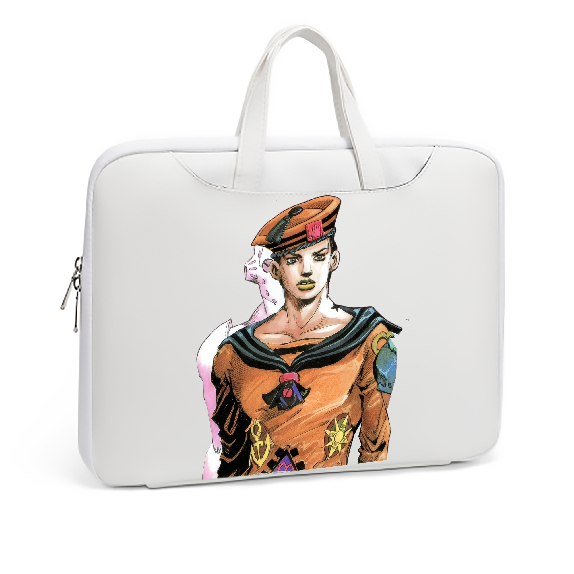 （画像用） ジョジョの奇妙な冒険 東方定助 JoJo's Bizarre Adventure Higashikata Josuke レザーラップトップバッグ　ノートパソコンケース