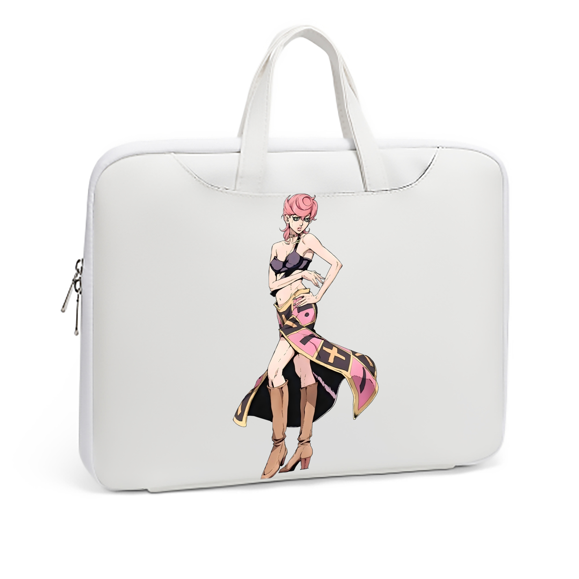 （画像用） ジョジョの奇妙な冒険 トリッシュ?ウナ JoJo's Bizarre Adventure Trish Una レザーラップトップバッグ　ノートパソコンケース