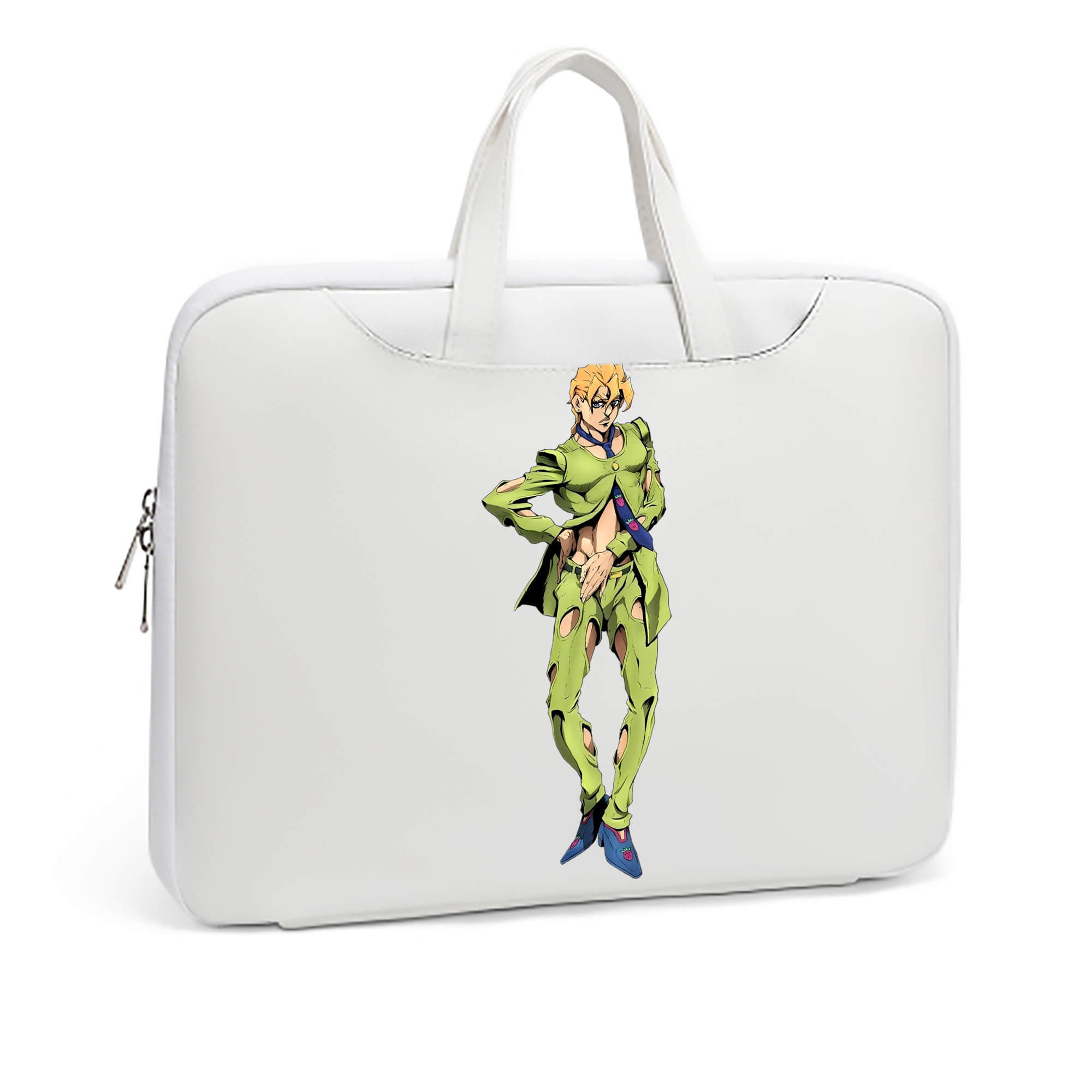 （画像用） ジョジョの奇妙な冒険 パンナコッタ?フー JoJo's Bizarre Adventure Pannacotta Fugo レザーラップトップバッグ　ノートパソコンケース