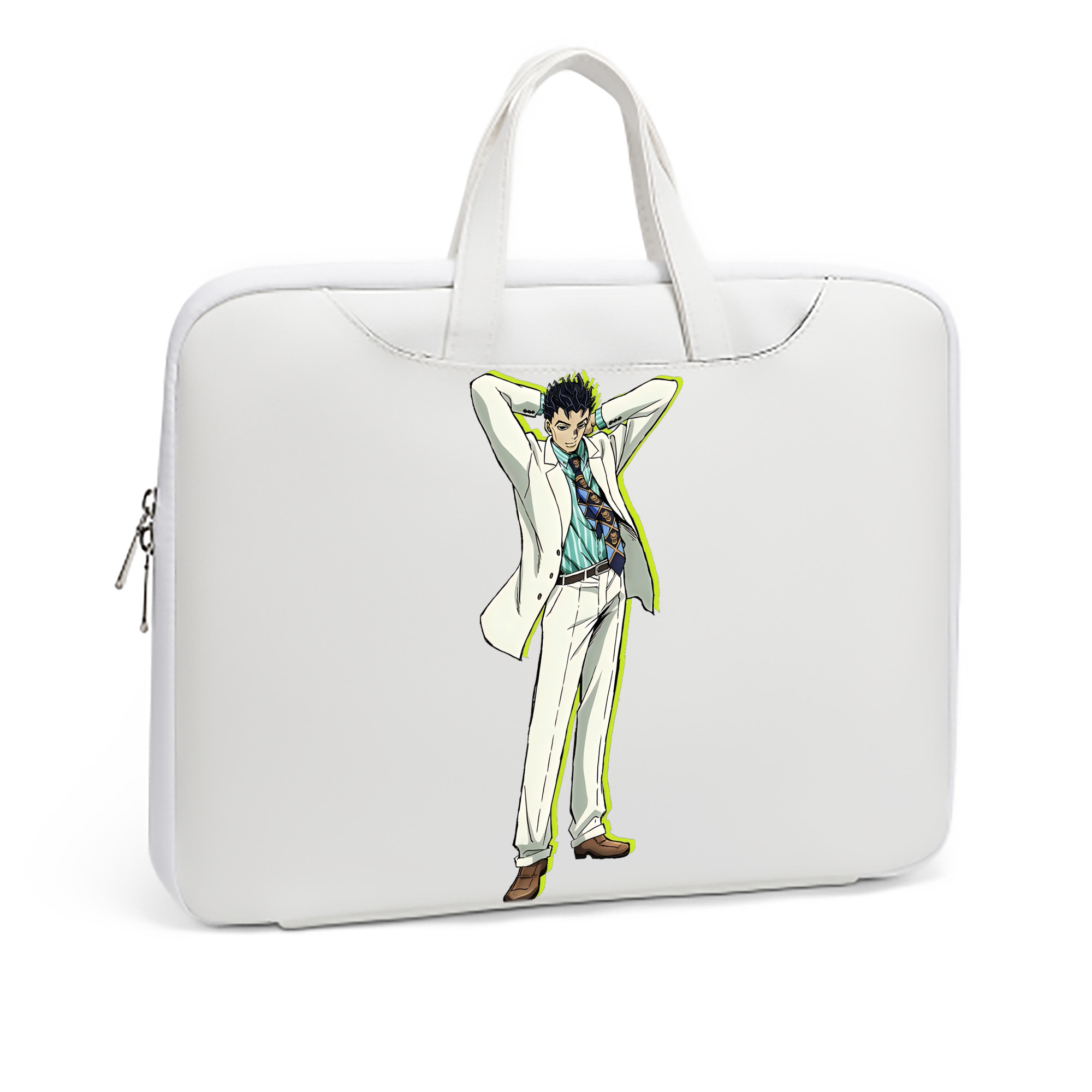 （画像用） ジョジョの奇妙な冒険 きら よしかげ JoJo's Bizarre Adventure Kira Yoshikage レザーラップトップバッグ　ノートパソコンケース
