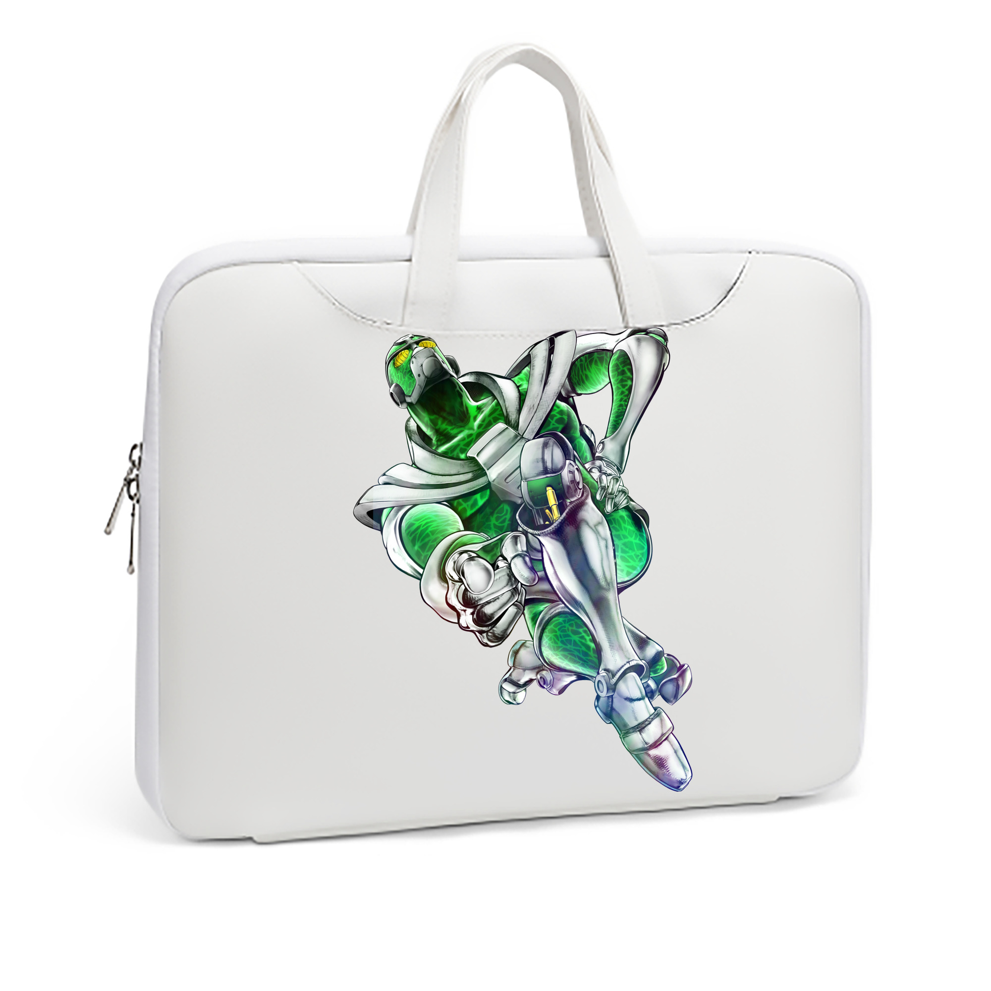 （画像用） ジョジョの奇妙な冒険 花京院 典明（かきょういん のりあき） JoJo's Bizarre Adventure Kakyoin Noriaki レザーラップトップバッグ　ノートパソコンケース