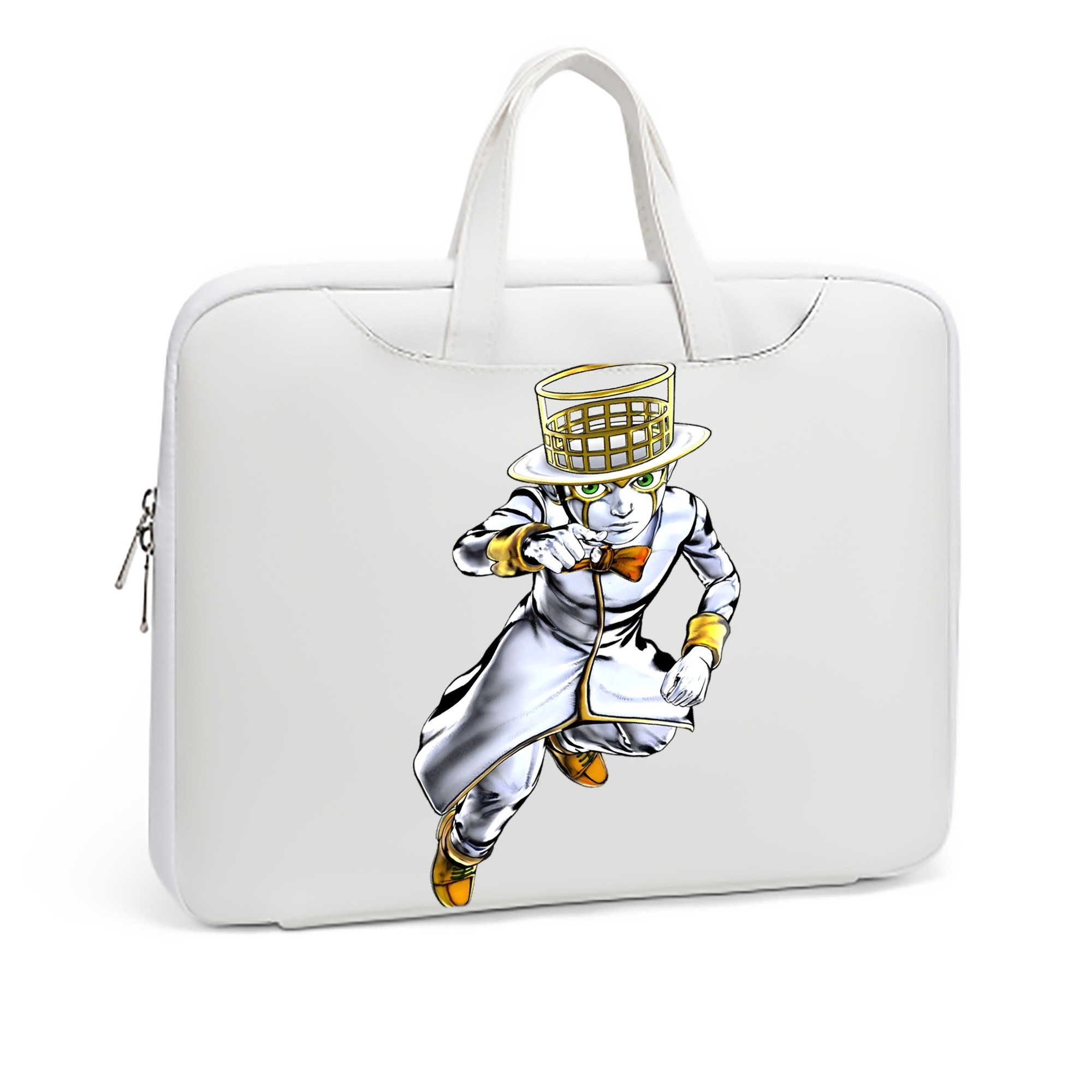 （画像用） ジョジョの奇妙な冒険 岸辺 露伴（きしべ ろはん） JoJo's Bizarre Adventure Rohan Kishibe レザーラップトップバッグ　ノートパソコンケース