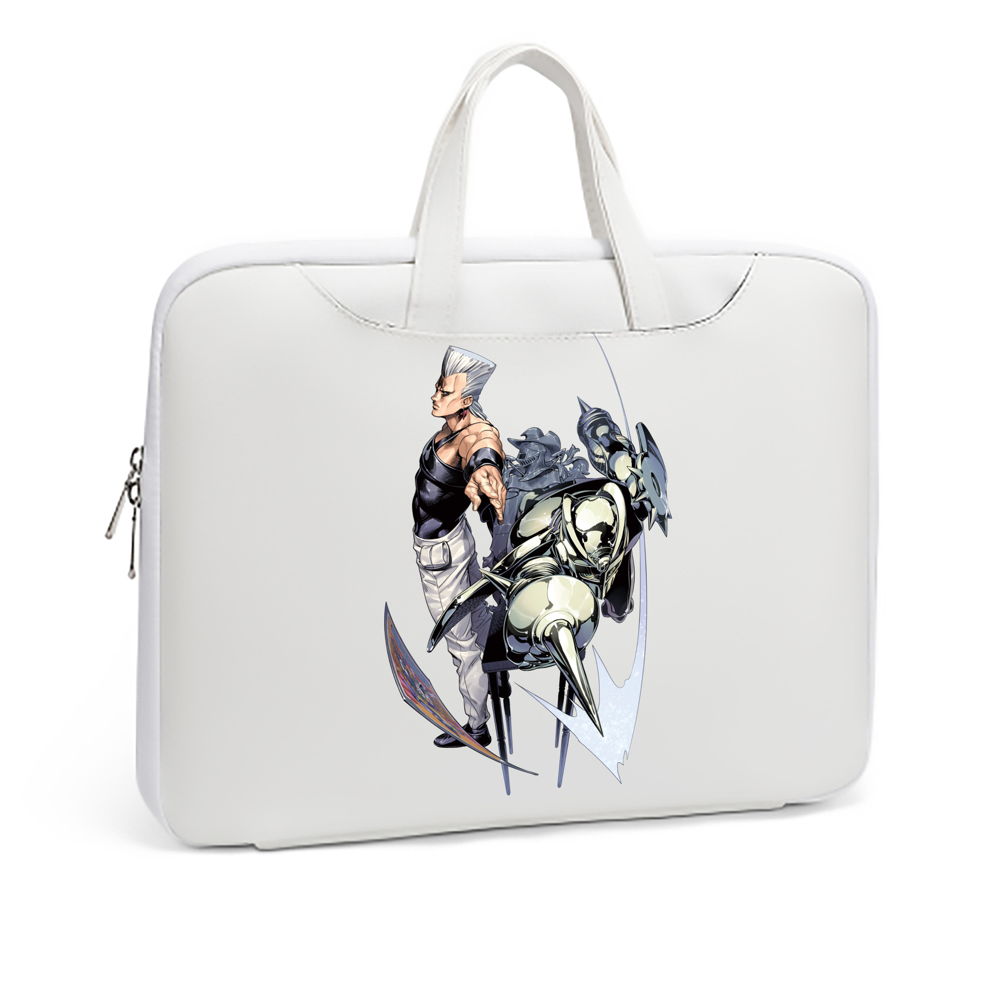 （画像用） ジョジョの奇妙な冒険 ジャン＝ピエール?ポルナレフ JoJo's Bizarre Adventure Jan Pierre Polnareff レザーラップトップバッグ　ノートパソコンケース
