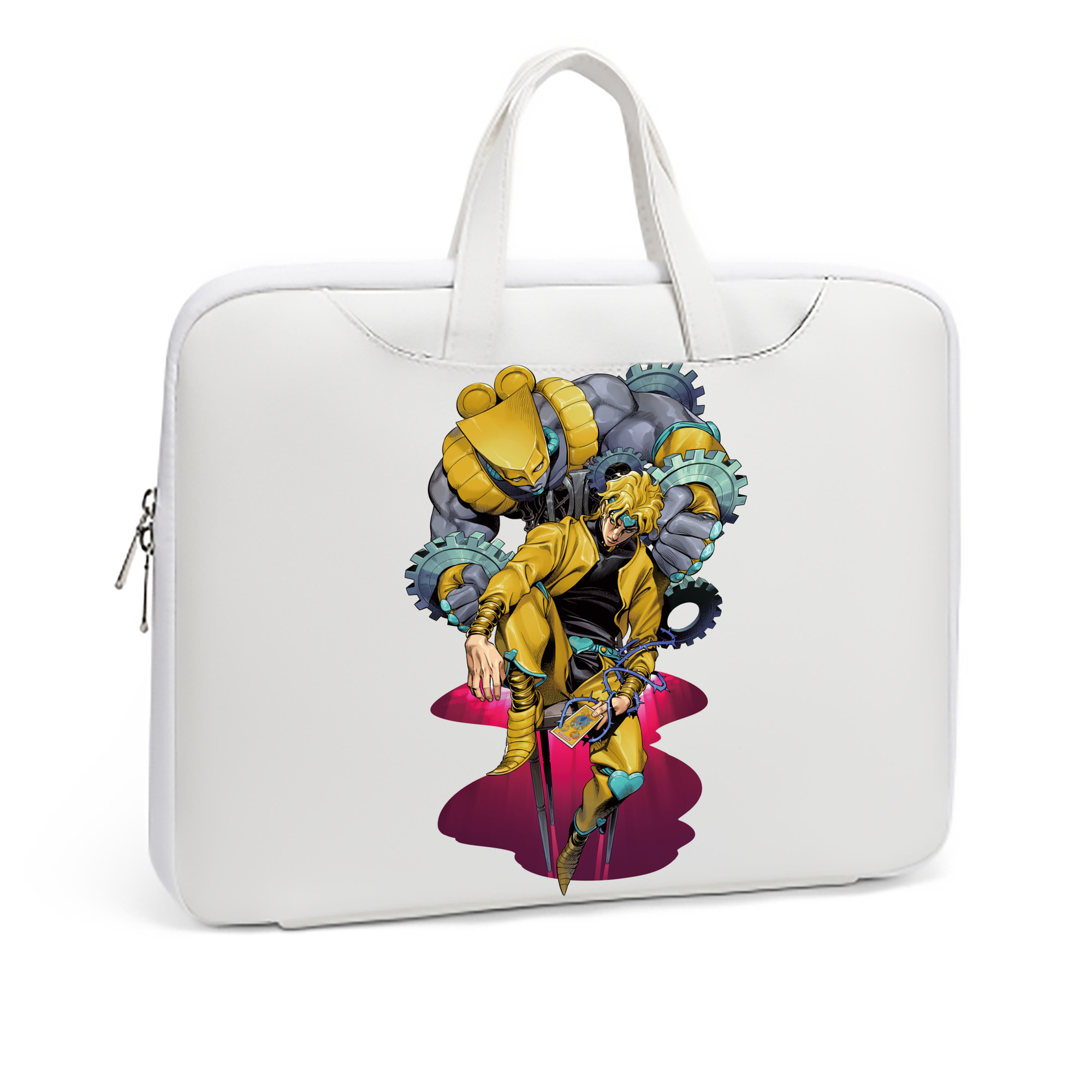 （画像用） ジョジョの奇妙な冒険 ディオ?ブランドー JoJo's Bizarre Adventure Dio Brando レザーラップトップバッグ　ノートパソコンケース