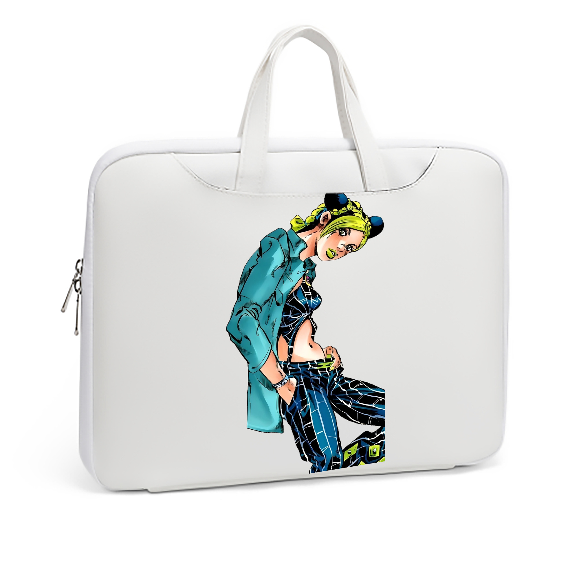 （画像用） "ジョジョの奇妙な冒険 くうじょう ジョリーン JoJo's Bizarre Adventure Jolyne Cujoh " レザーラップトップバッグ　ノートパソコンケース