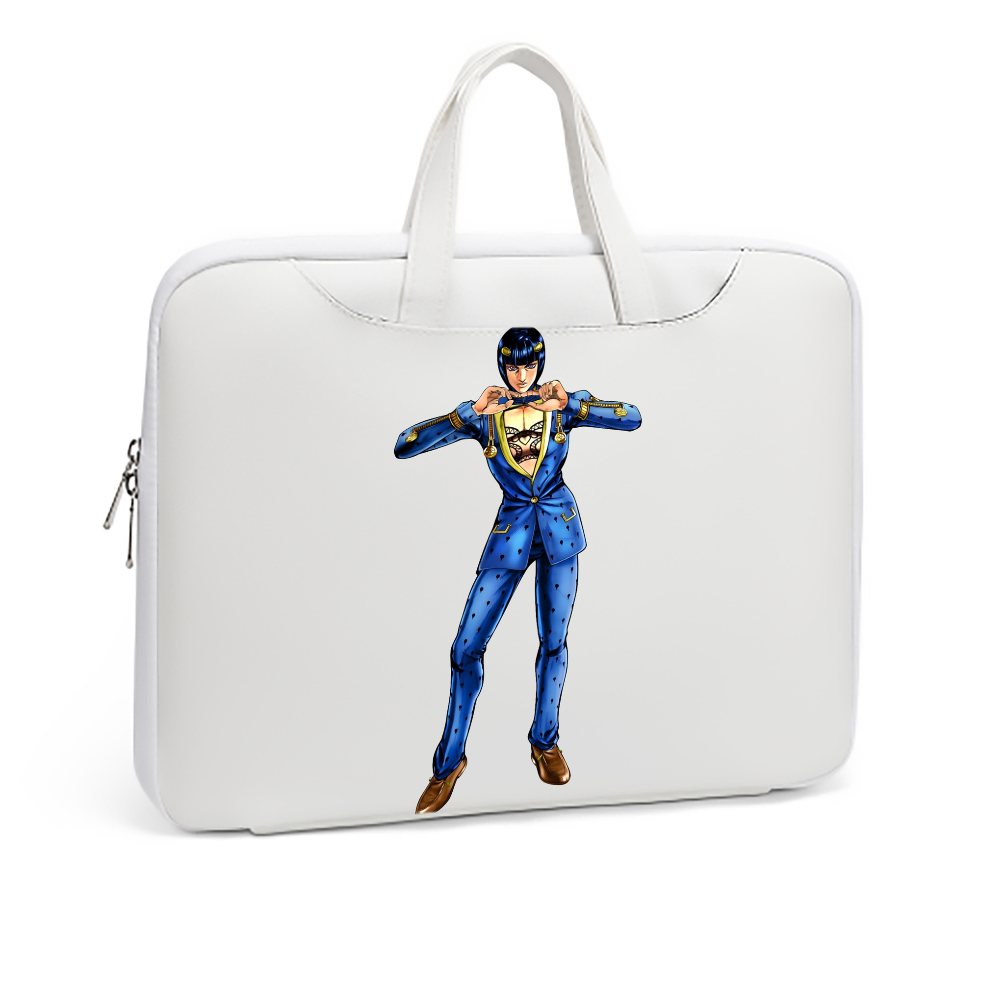 （画像用） ジョジョの奇妙な冒険 ブローノ?ブチャラティ JoJo's Bizarre Adventure Bruno Bucciarati レザーラップトップバッグ　ノートパソコンケース