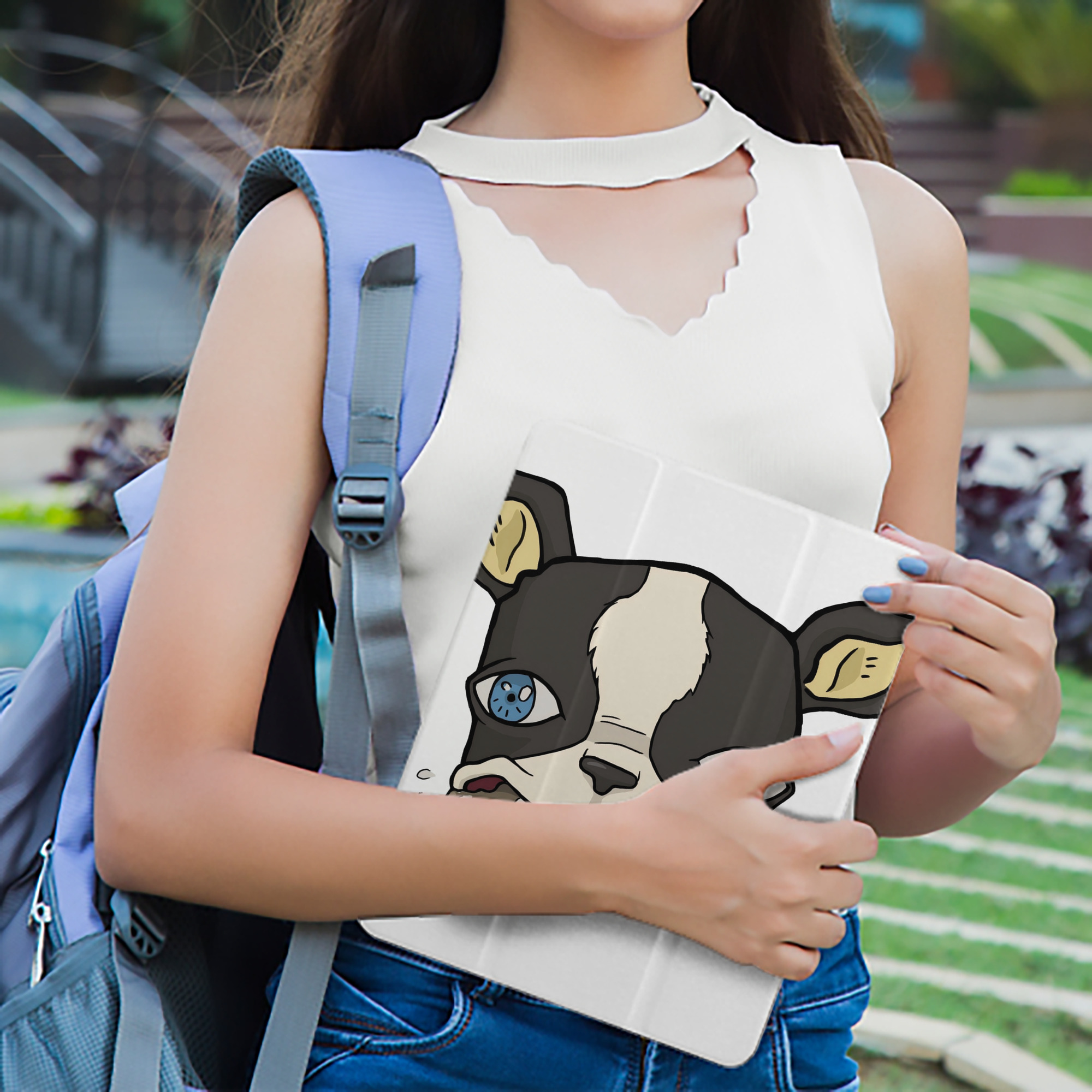 ジョジョの奇妙な冒険 イギー JoJo's Bizarre Adventure Iggy IPad ケース ペン収納付き 三つ折りスタンド PUレザー×シリコン 対応機種9.5/10.5/10.9インチ