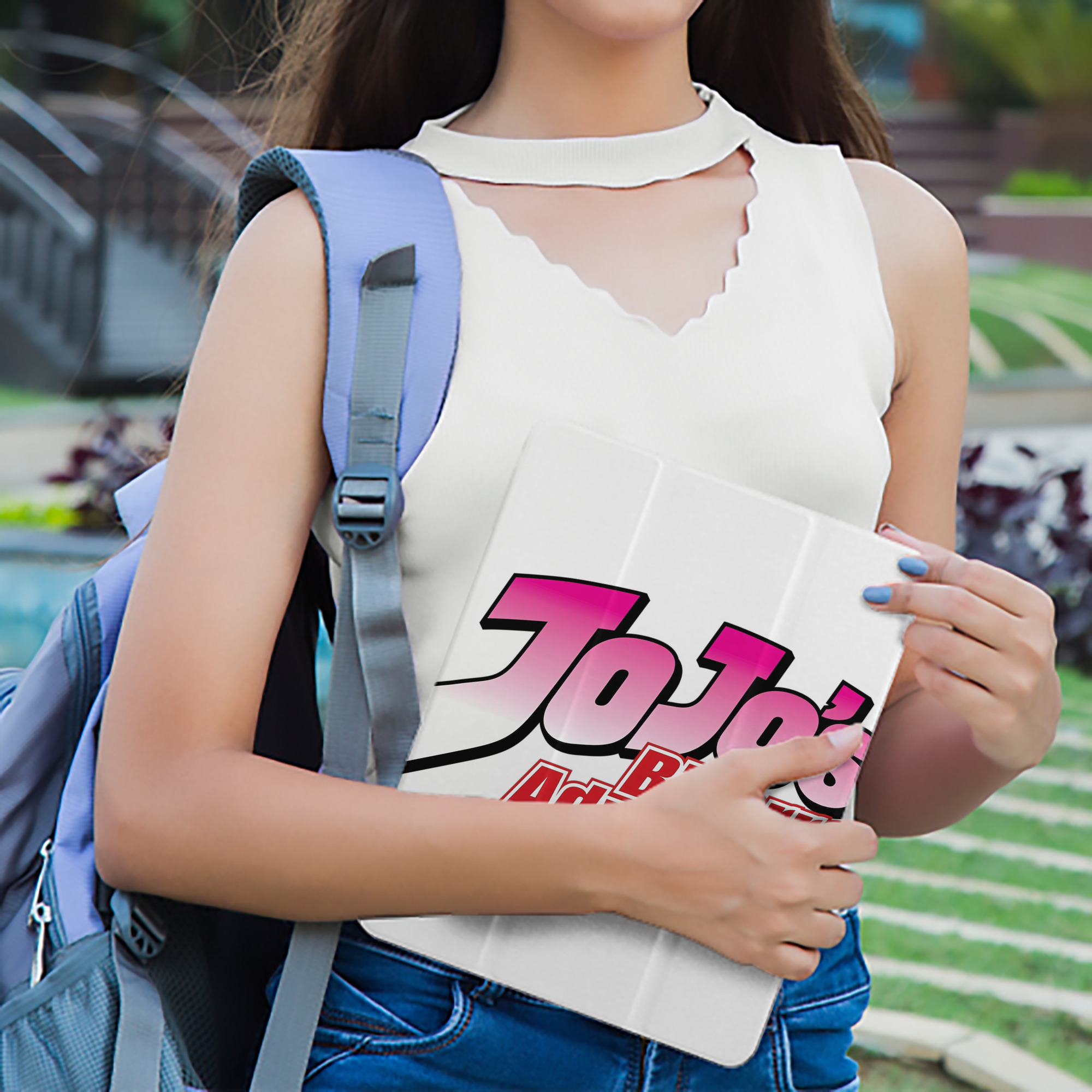 ジョジョの奇妙な冒険 JoJo's Bizarre Adventure IPad ケース ペン収納付き 三つ折りスタンド PUレザー×シリコン 対応機種9.5/10.5/10.9インチ