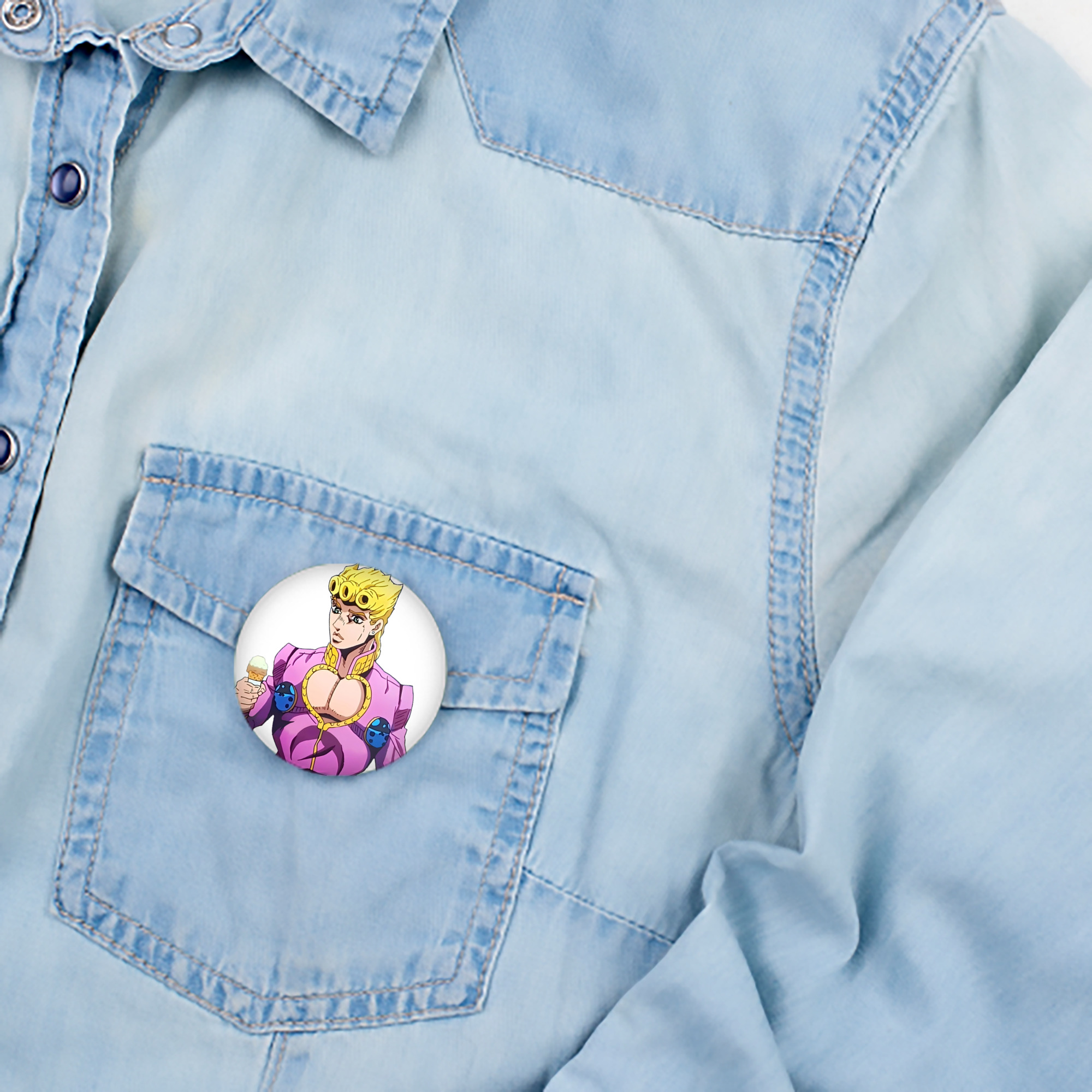 ジョジョの奇妙な冒険 ジョルノ?ジョバァーナ JoJo's Bizarre Adventure Giorno Giovanna 6cm 缶バッジ 複数セット