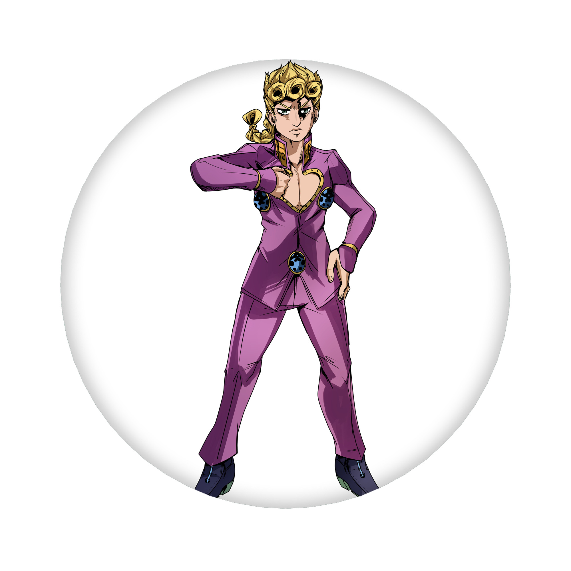 （画像用） ジョジョの奇妙な冒険 ジョルノ?ジョバァーナ JoJo's Bizarre Adventure Giorno Giovanna 6cm 缶バッジ 複数セット