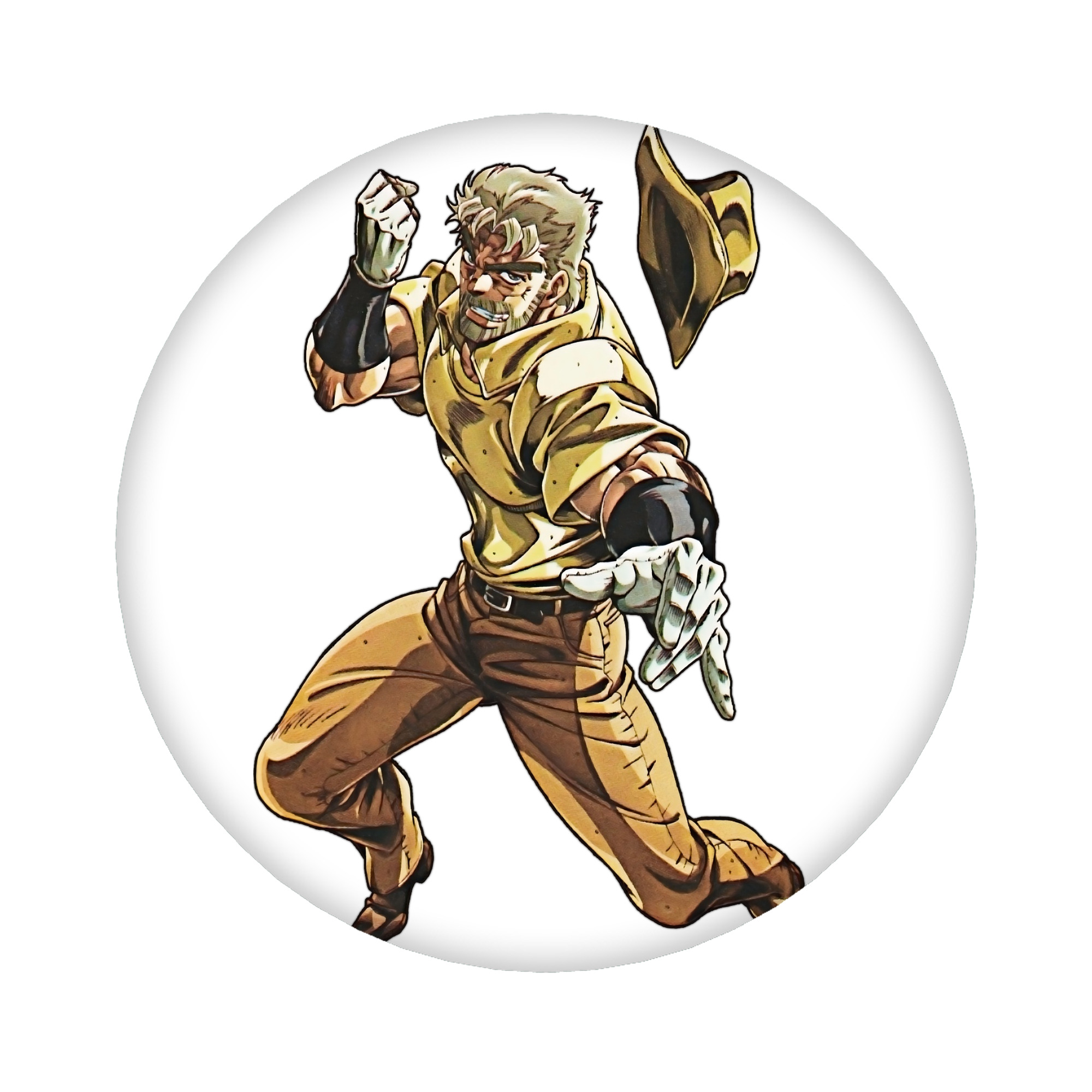 （画像用） ジョジョの奇妙な冒険 ジョセフ?ジョースター JoJo's Bizarre Adventure Joseph Joestar 6cm 缶バッジ 複数セット