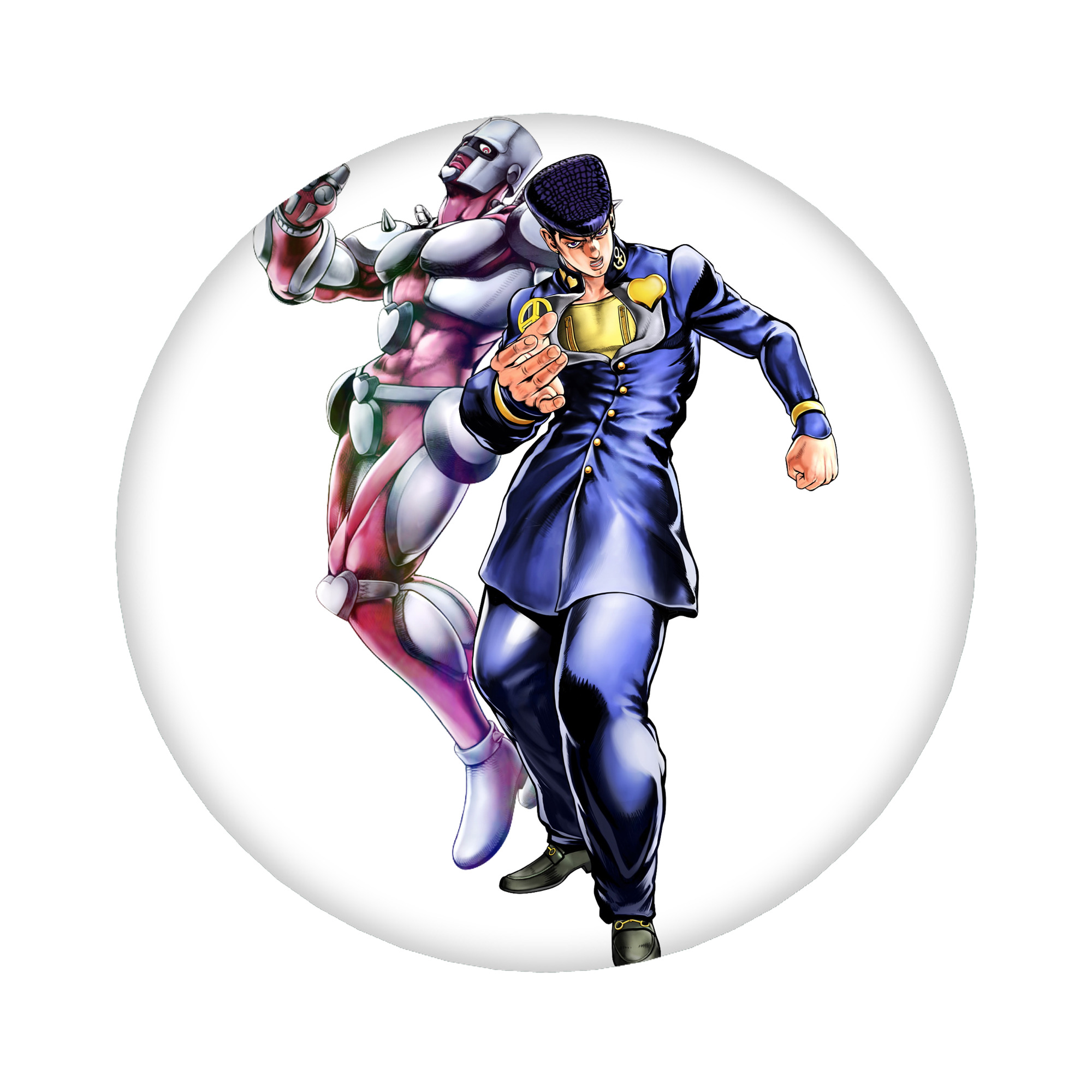 （画像用） ジョジョの奇妙な冒険 ひがしかた じょうすけ JoJo's Bizarre Adventure Higashikata Josuke 6cm 缶バッジ 複数セット