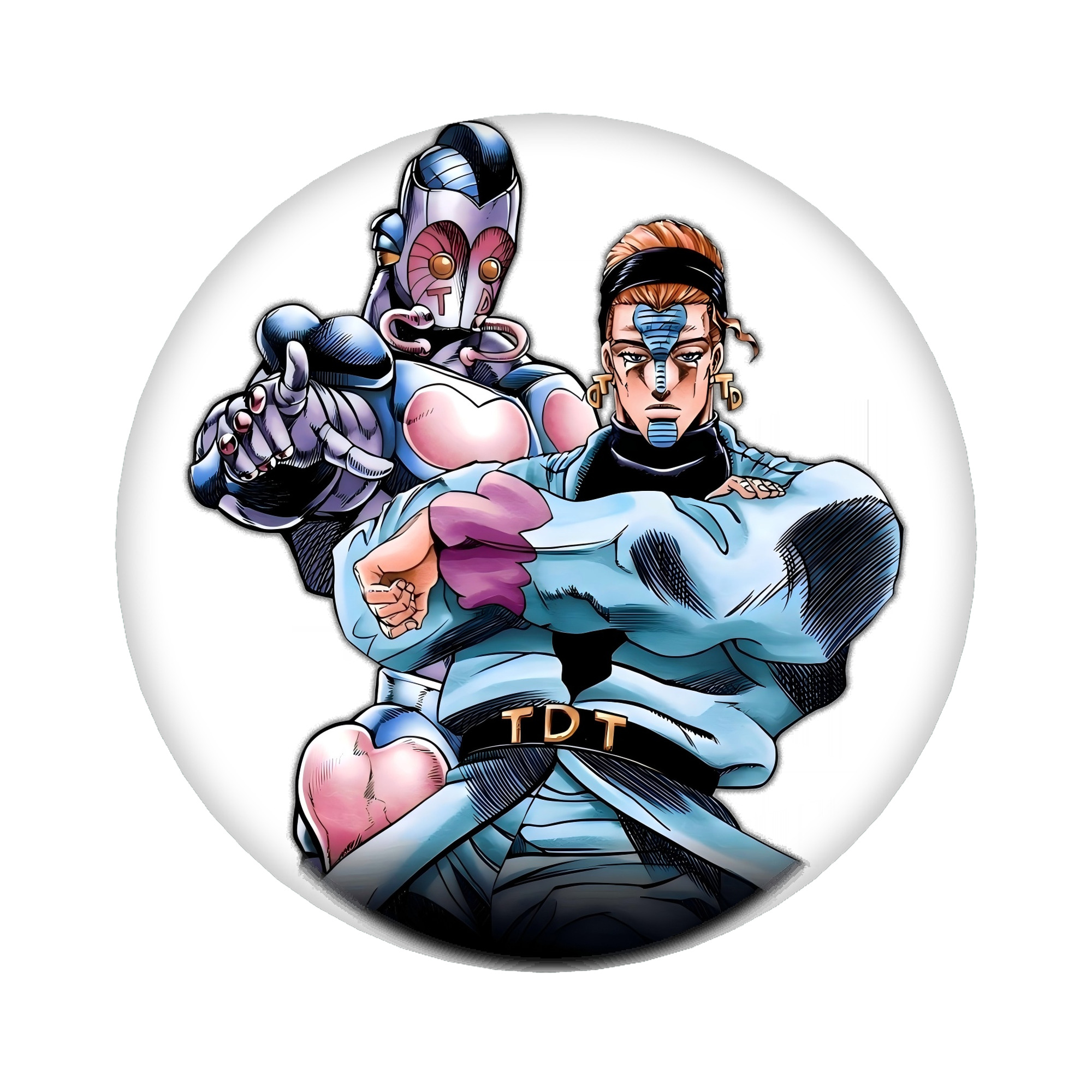 （画像用） ジョジョの奇妙な冒険 ひがしかた じょうすけ JoJo's Bizarre Adventure Higashikata Josuke 6cm 缶バッジ 複数セット