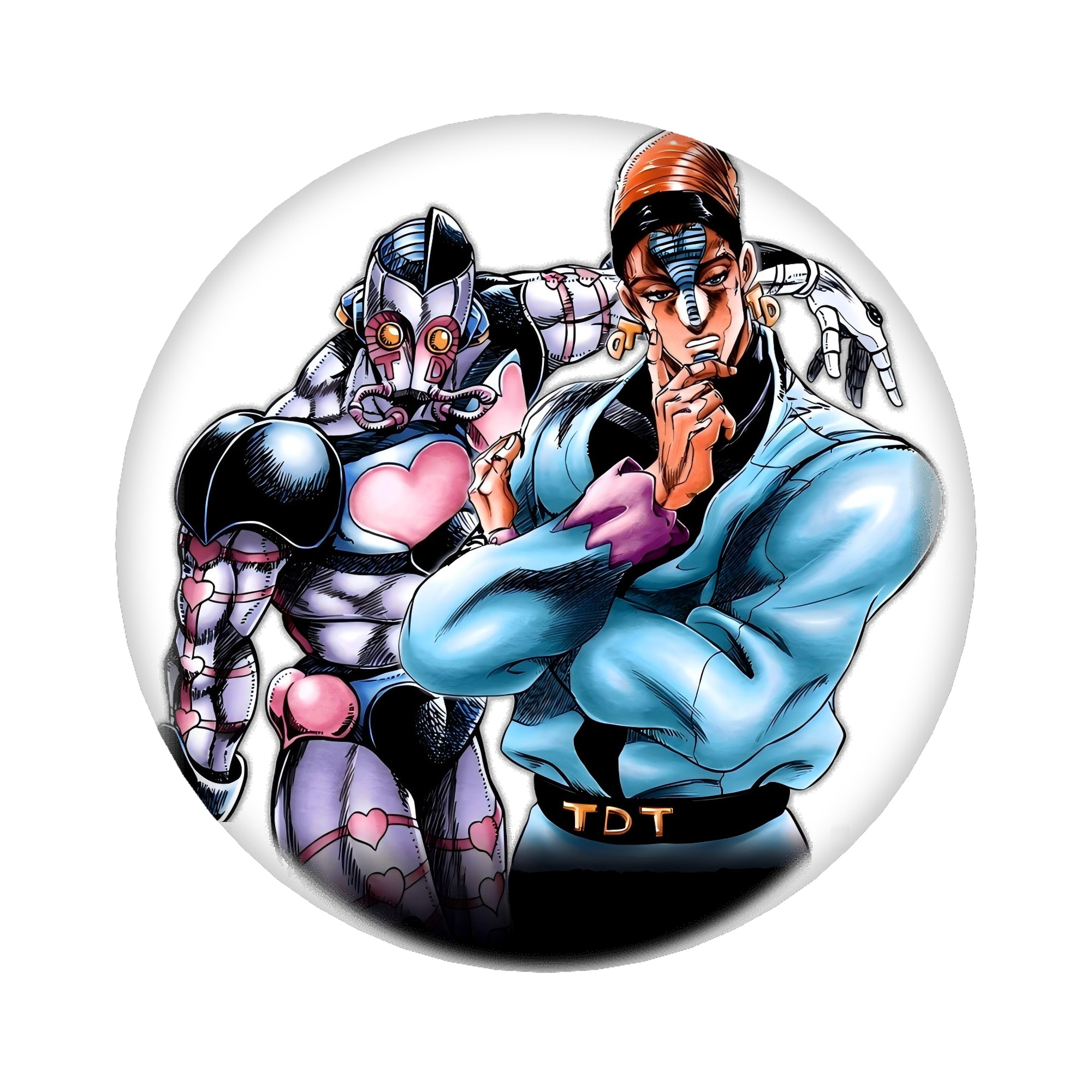 （画像用） ジョジョの奇妙な冒険 ひがしかた じょうすけ JoJo's Bizarre Adventure Higashikata Josuke 6cm 缶バッジ 複数セット