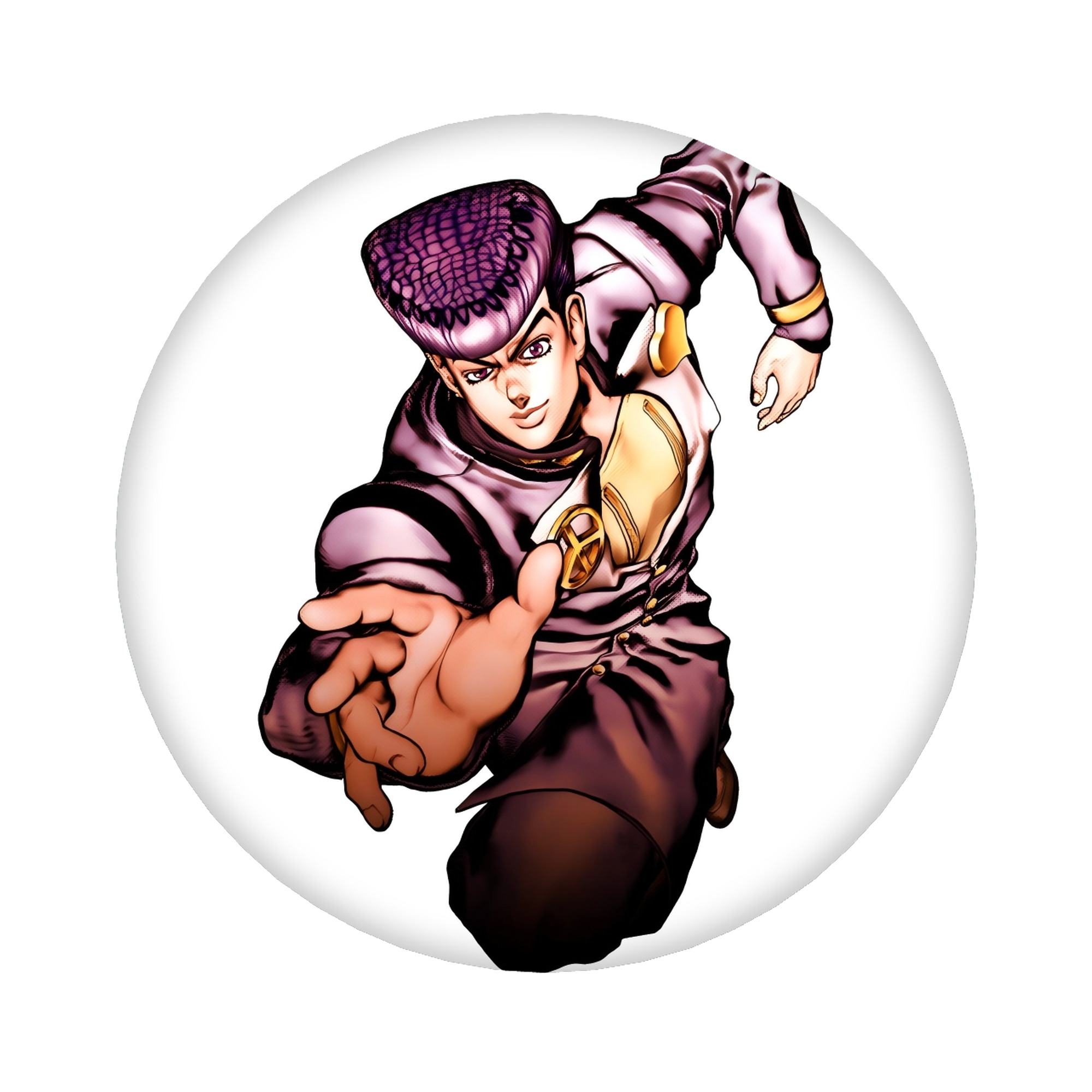 （画像用） ジョジョの奇妙な冒険 ひがしかた じょうすけ JoJo's Bizarre Adventure Higashikata Josuke 6cm 缶バッジ 複数セット