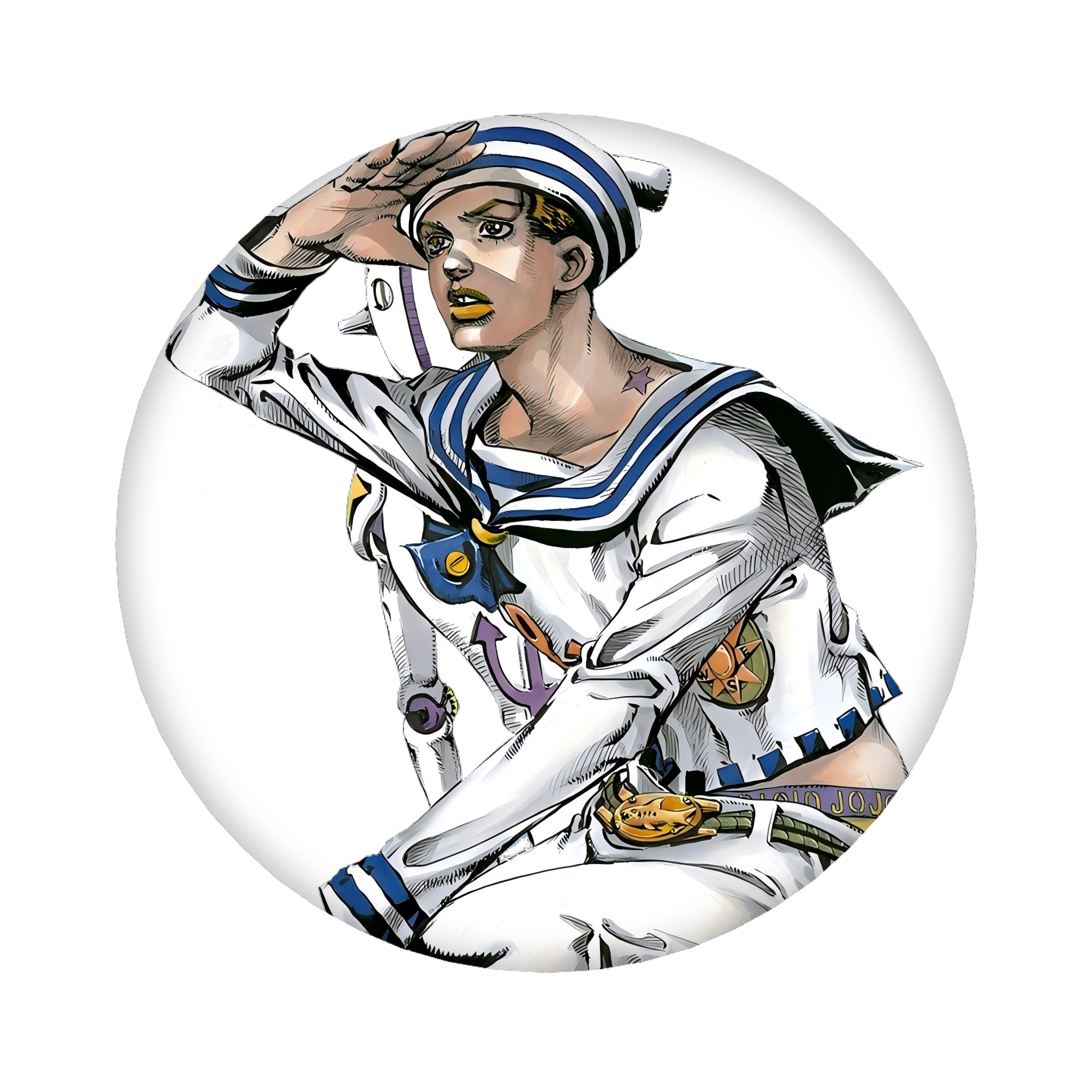 （画像用） ジョジョの奇妙な冒険 東方定助 JoJo's Bizarre Adventure Higashikata Josuke 6cm 缶バッジ 複数セット