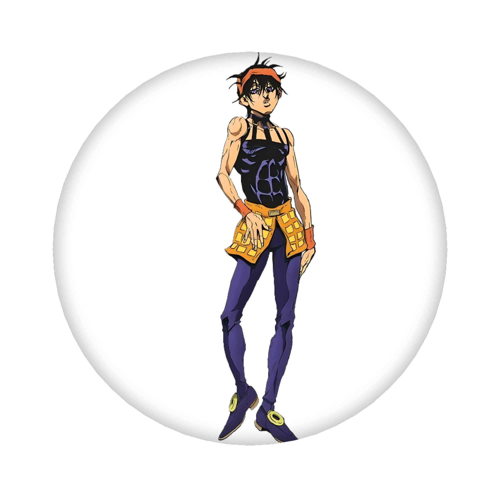 （画像用） ジョジョの奇妙な冒険 ナランチャ?ギルガ JoJo's Bizarre Adventure Narancia Ghirga 6cm 缶バッジ 複数セット