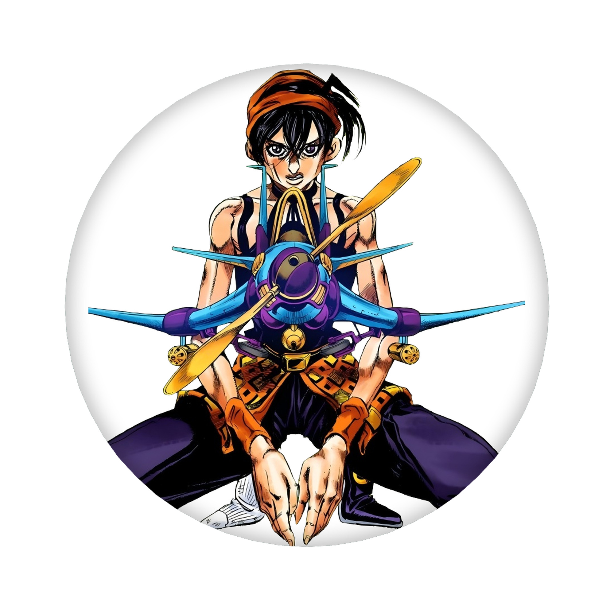 （画像用） ジョジョの奇妙な冒険 ナランチャ?ギルガ JoJo's Bizarre Adventure Narancia Ghirga 6cm 缶バッジ 複数セット