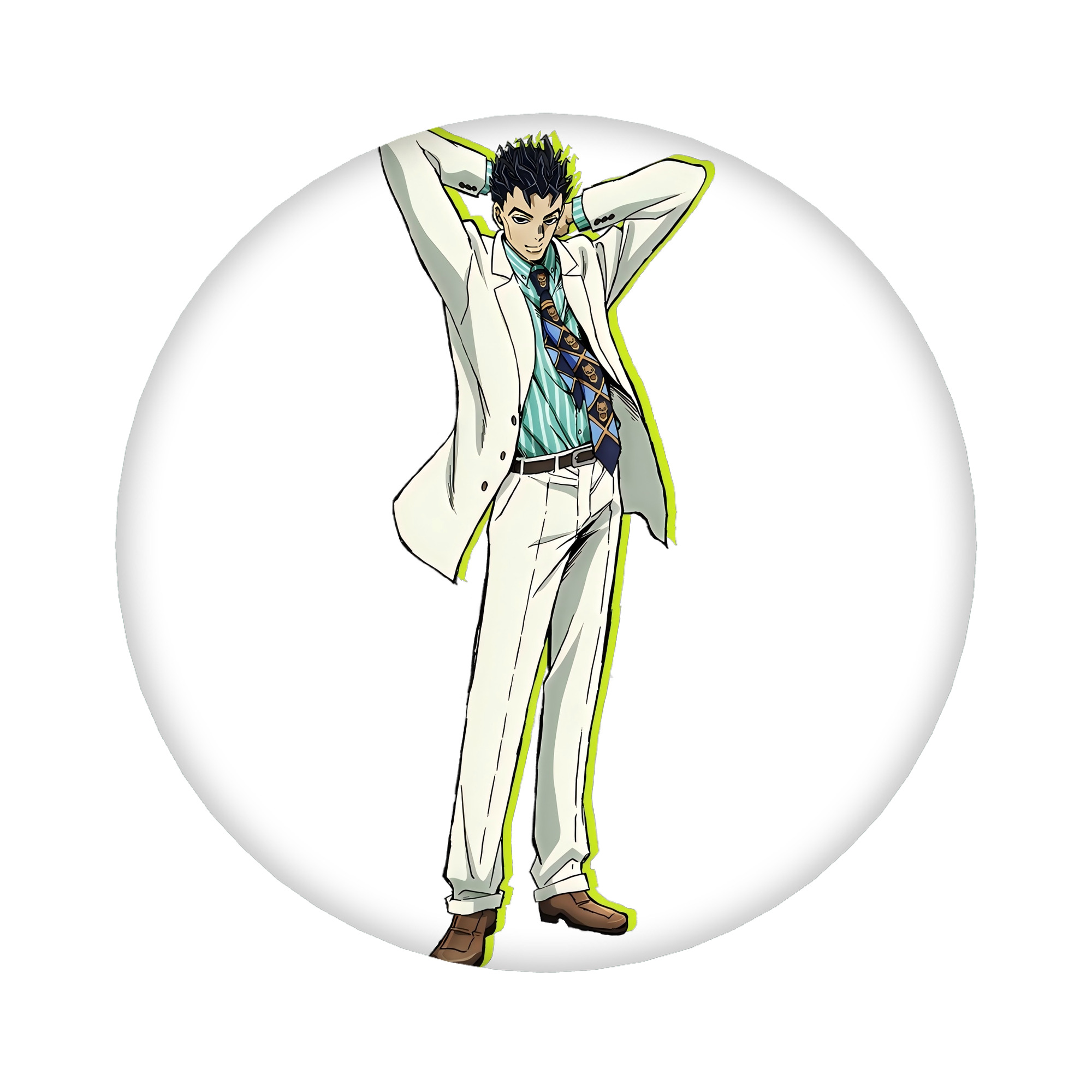 （画像用） ジョジョの奇妙な冒険 きら よしかげ JoJo's Bizarre Adventure Kira Yoshikage 6cm 缶バッジ 複数セット