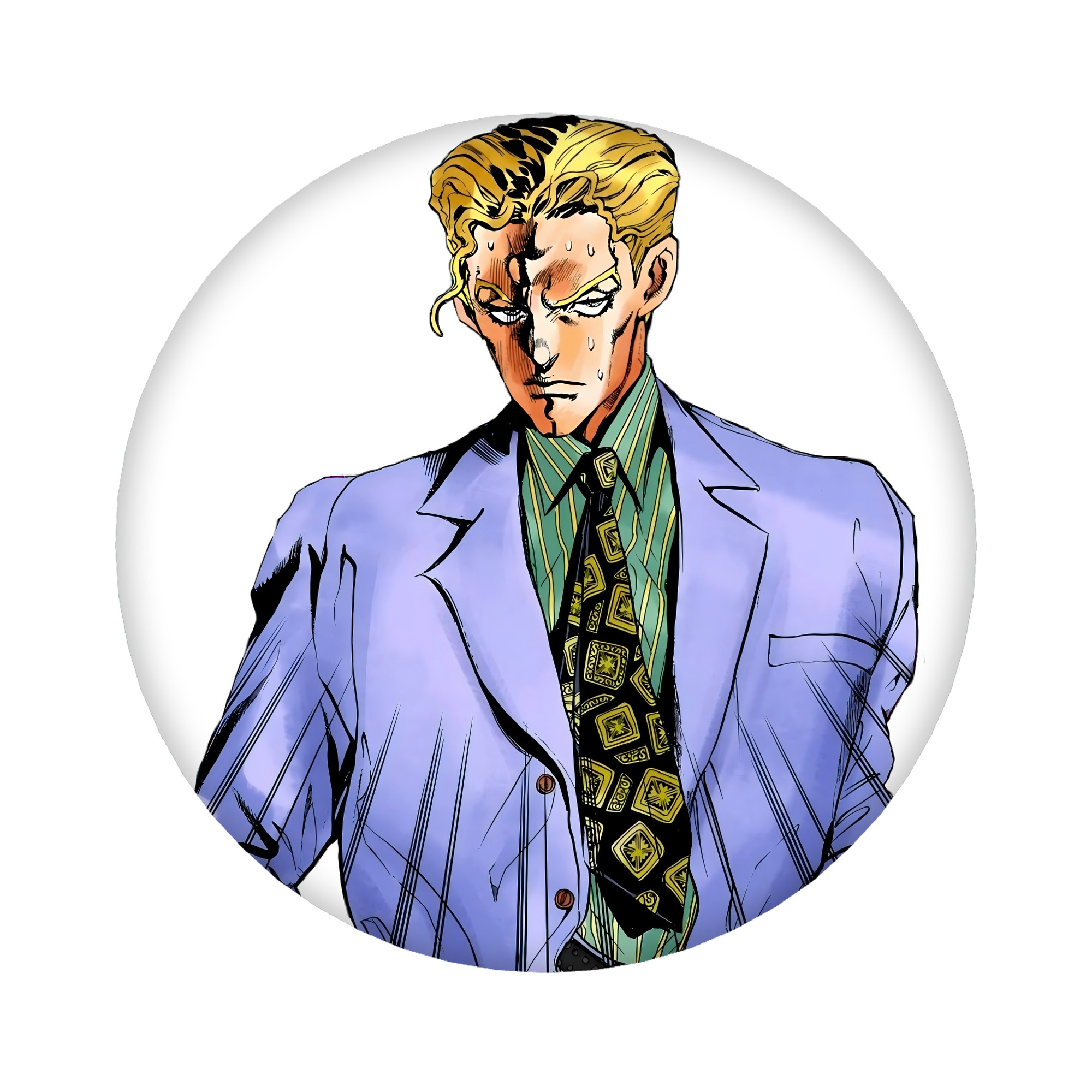 （画像用） ジョジョの奇妙な冒険 きら よしかげ JoJo's Bizarre Adventure Kira Yoshikage 6cm 缶バッジ 複数セット