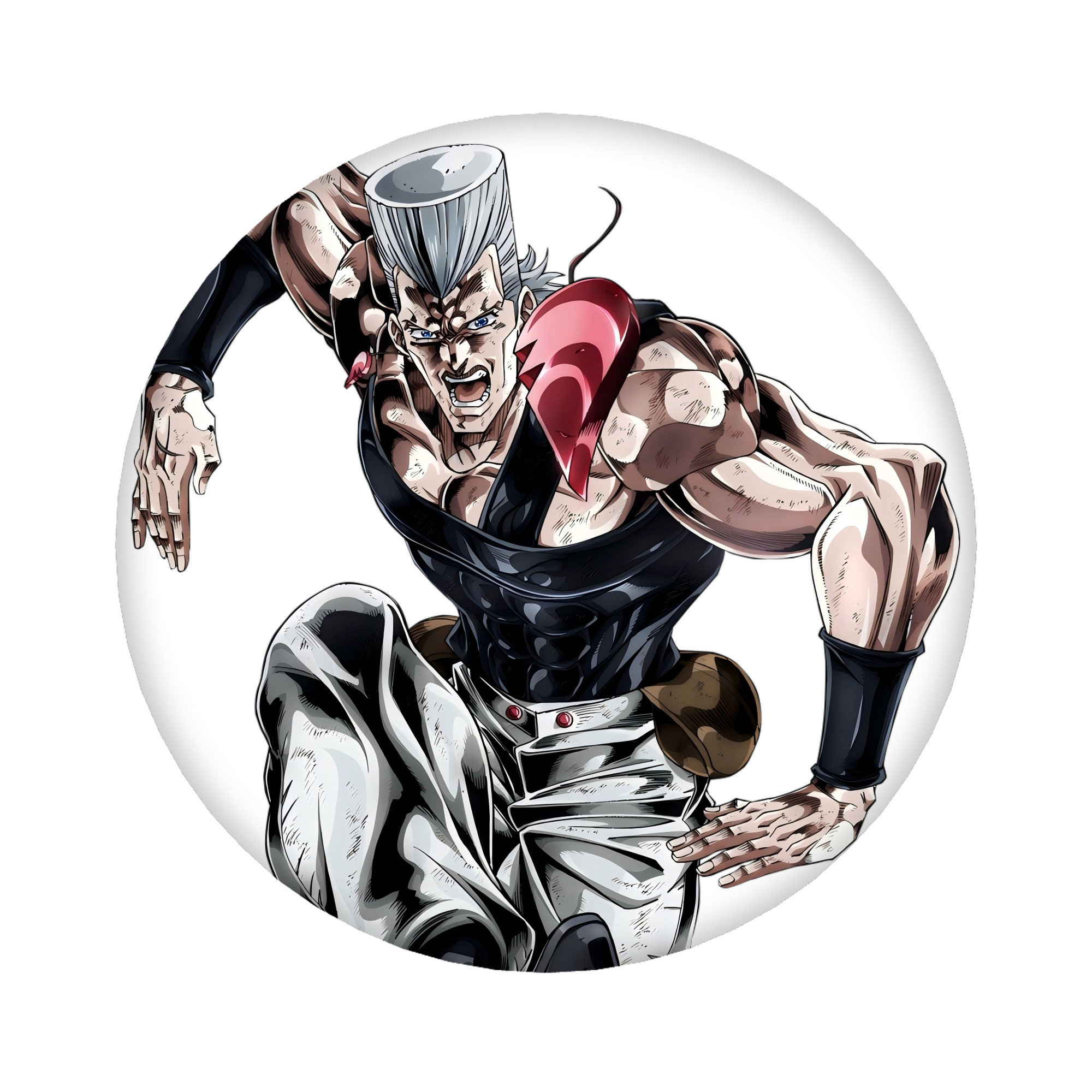 （画像用） ジョジョの奇妙な冒険 ジャン＝ピエール?ポルナレフ JoJo's Bizarre Adventure Jan Pierre Polnareff 6cm 缶バッジ 複数セット