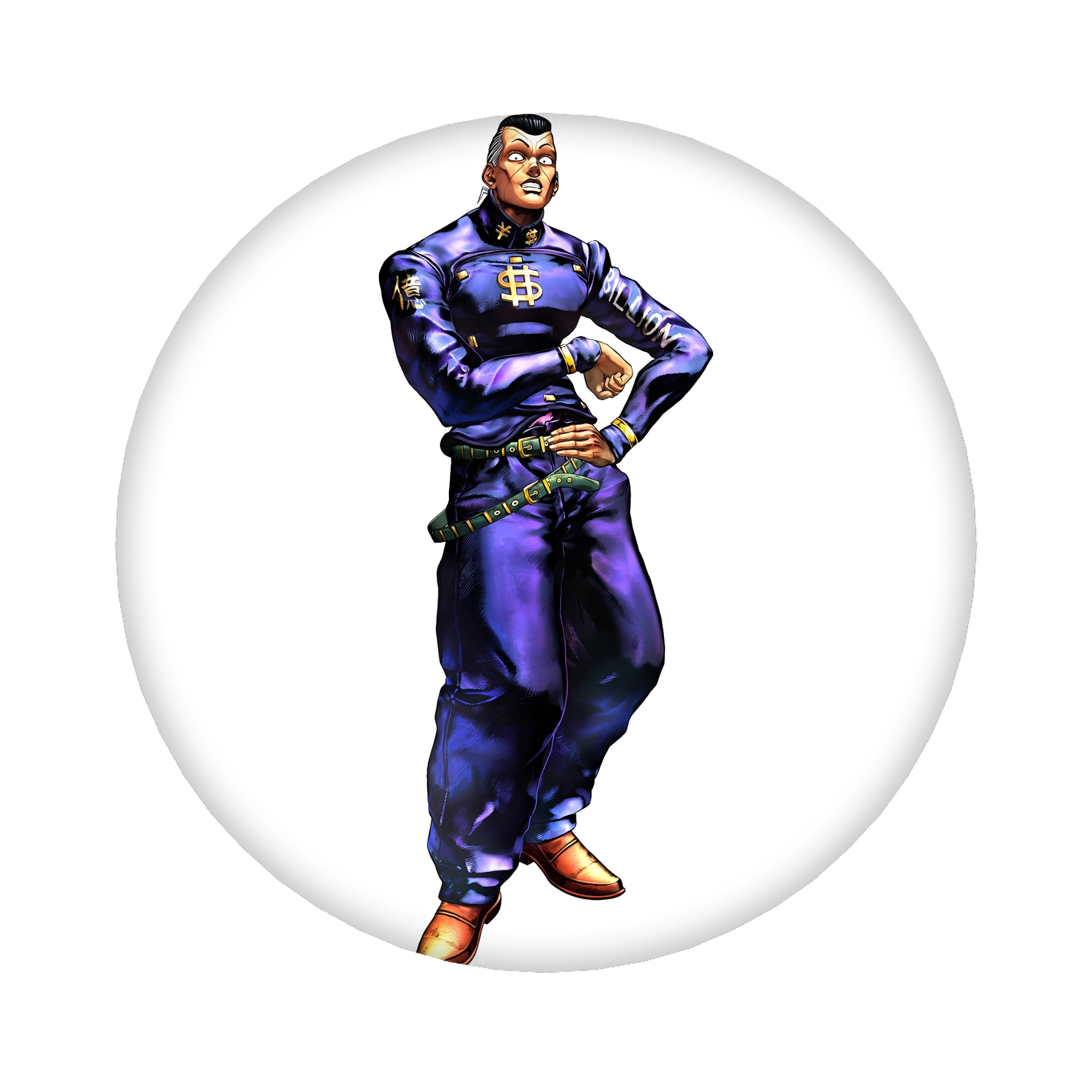 （画像用） ジョジョの奇妙な冒険 虹村億泰 にじむら おくやす JoJo's Bizarre Adventure Nijimura Okuyasu 6cm 缶バッジ 複数セット