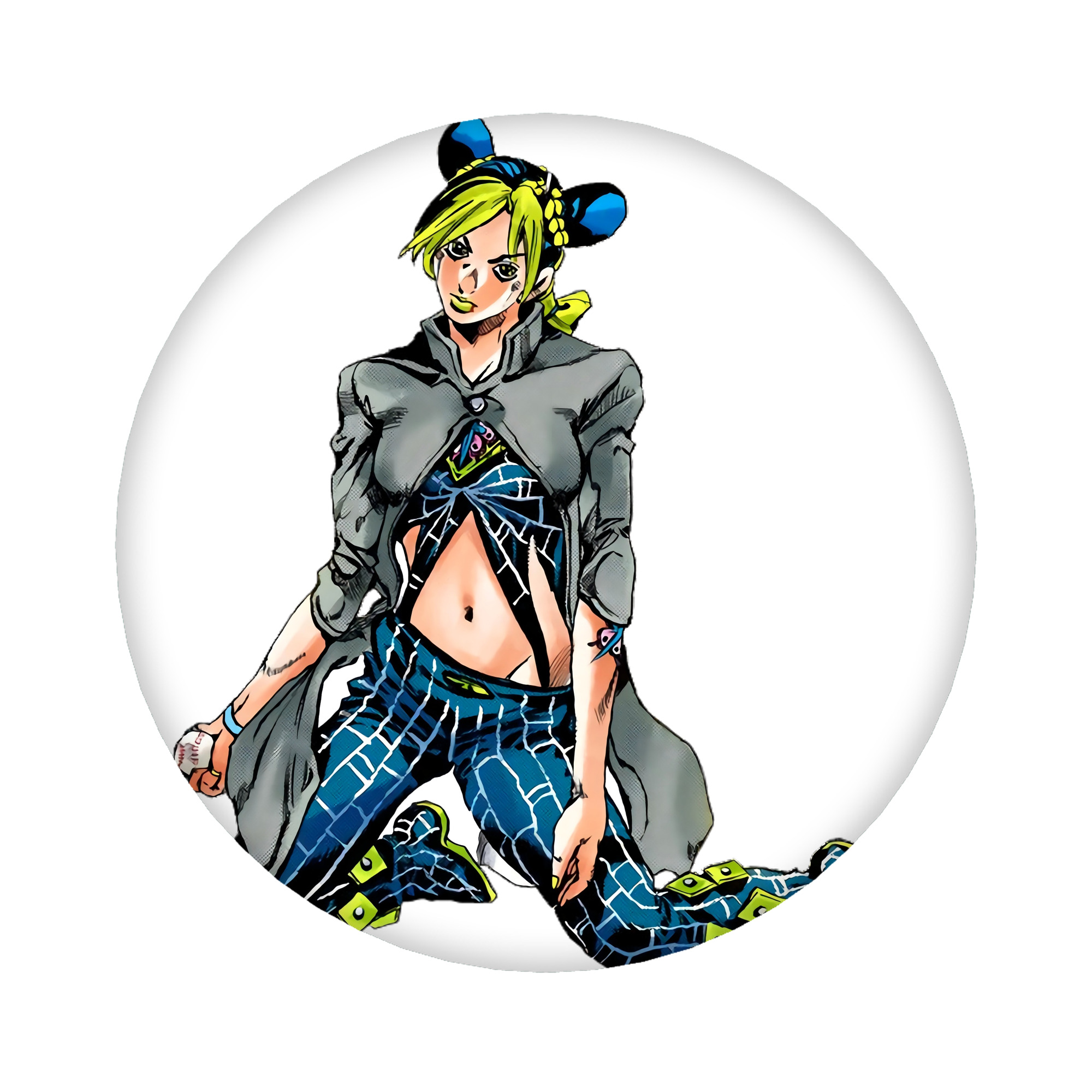 （画像用） "ジョジョの奇妙な冒険 くうじょう ジョリーン JoJo's Bizarre Adventure Jolyne Cujoh " 6cm 缶バッジ 複数セット