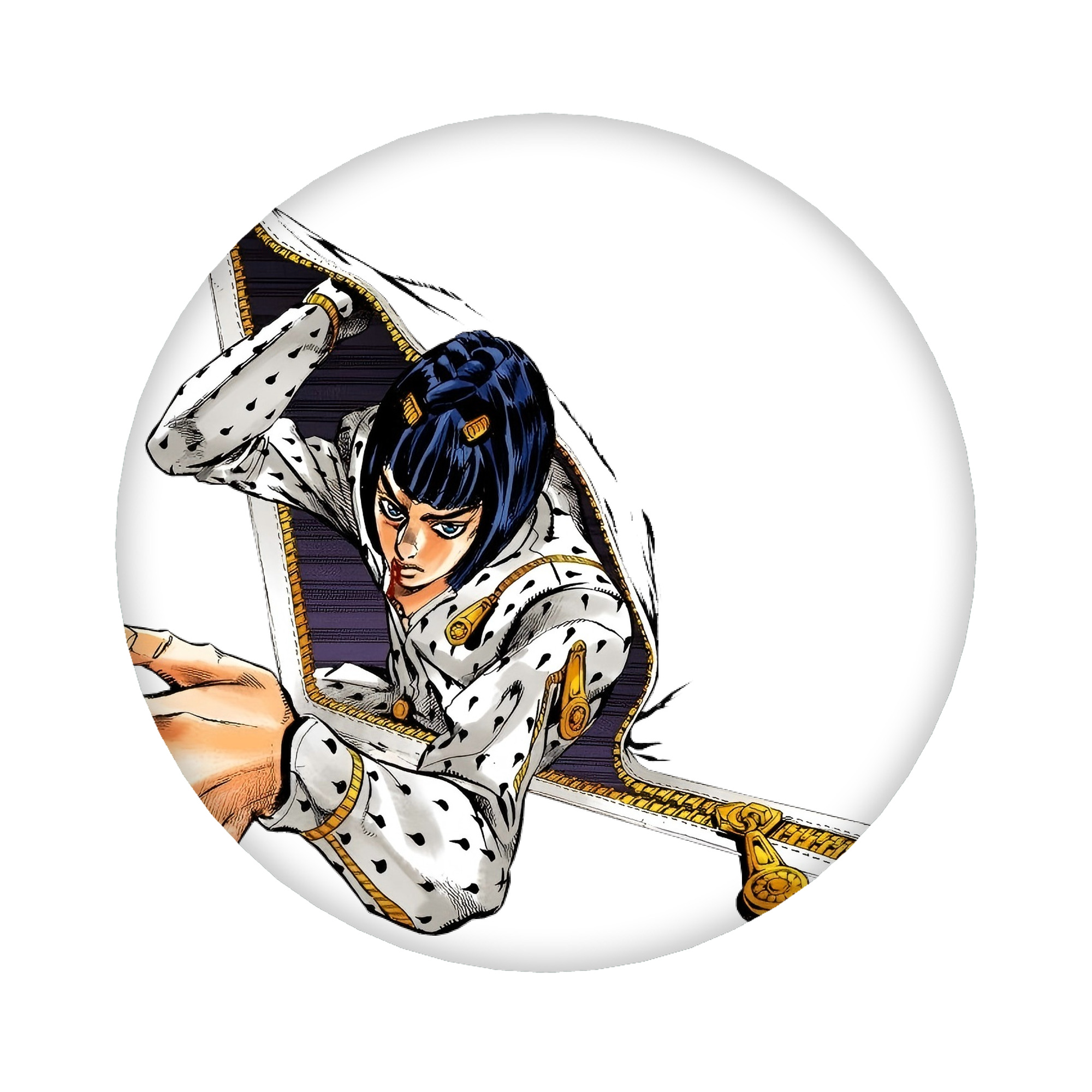 （画像用） ジョジョの奇妙な冒険 ブローノ?ブチャラティ JoJo's Bizarre Adventure Bruno Bucciarati 6cm 缶バッジ 複数セット