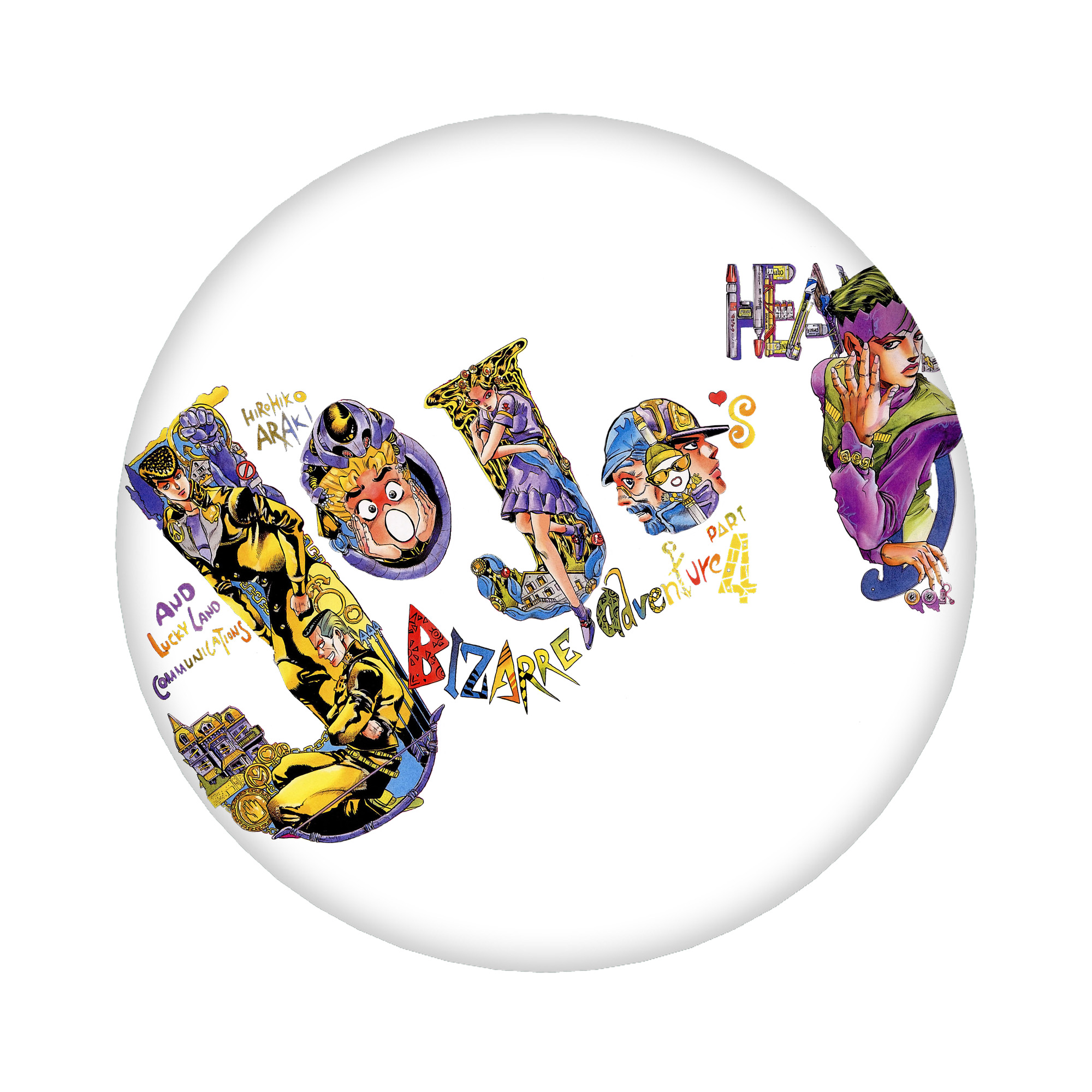 （画像用） ジョジョの奇妙な冒険 JoJo's Bizarre Adventure 6cm 缶バッジ 複数セット