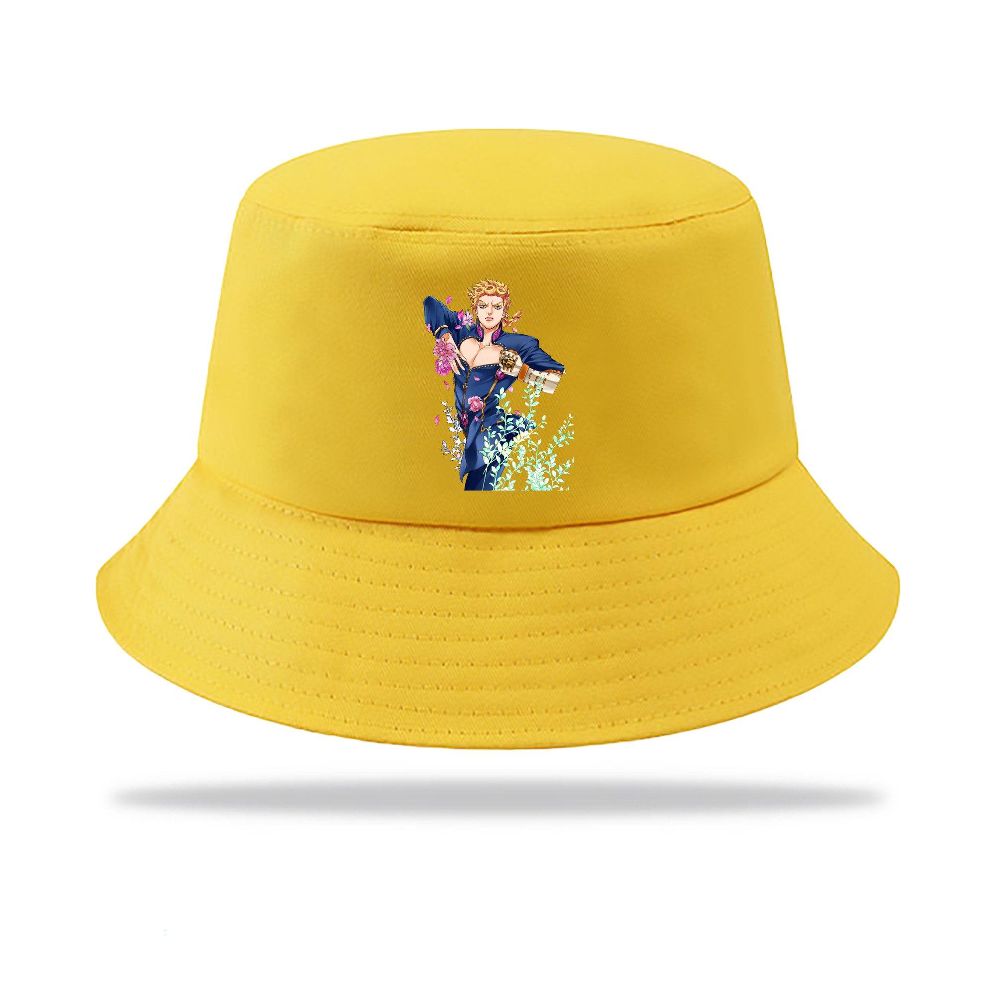 （画像用） ジョジョの奇妙な冒険 ジョルノ?ジョバァーナ JoJo's Bizarre Adventure Giorno Giovanna アウトドア日除けバケットハット