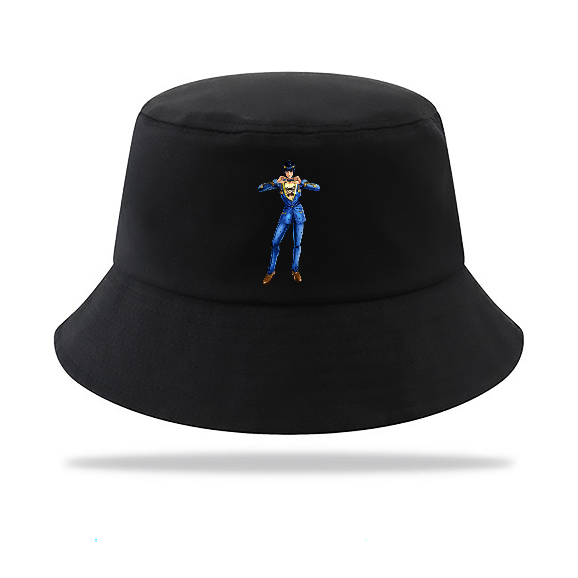 （画像用） ジョジョの奇妙な冒険 ブローノ?ブチャラティ JoJo's Bizarre Adventure Bruno Bucciarati アウトドア日除けバケットハット