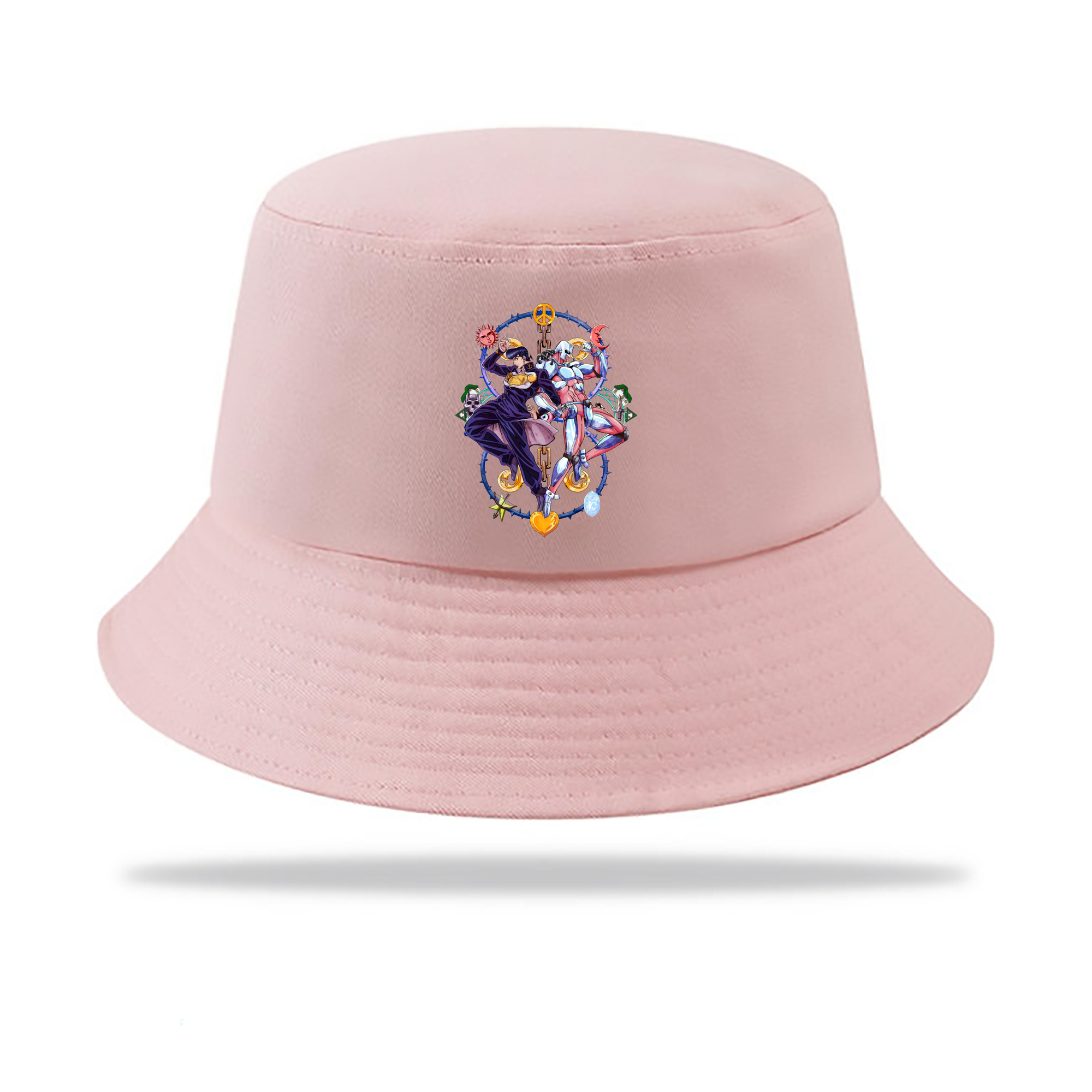 （画像用） ジョジョの奇妙な冒険 ひがしかた じょうすけ JoJo's Bizarre Adventure Higashikata Josuke アウトドア日除けバケットハット